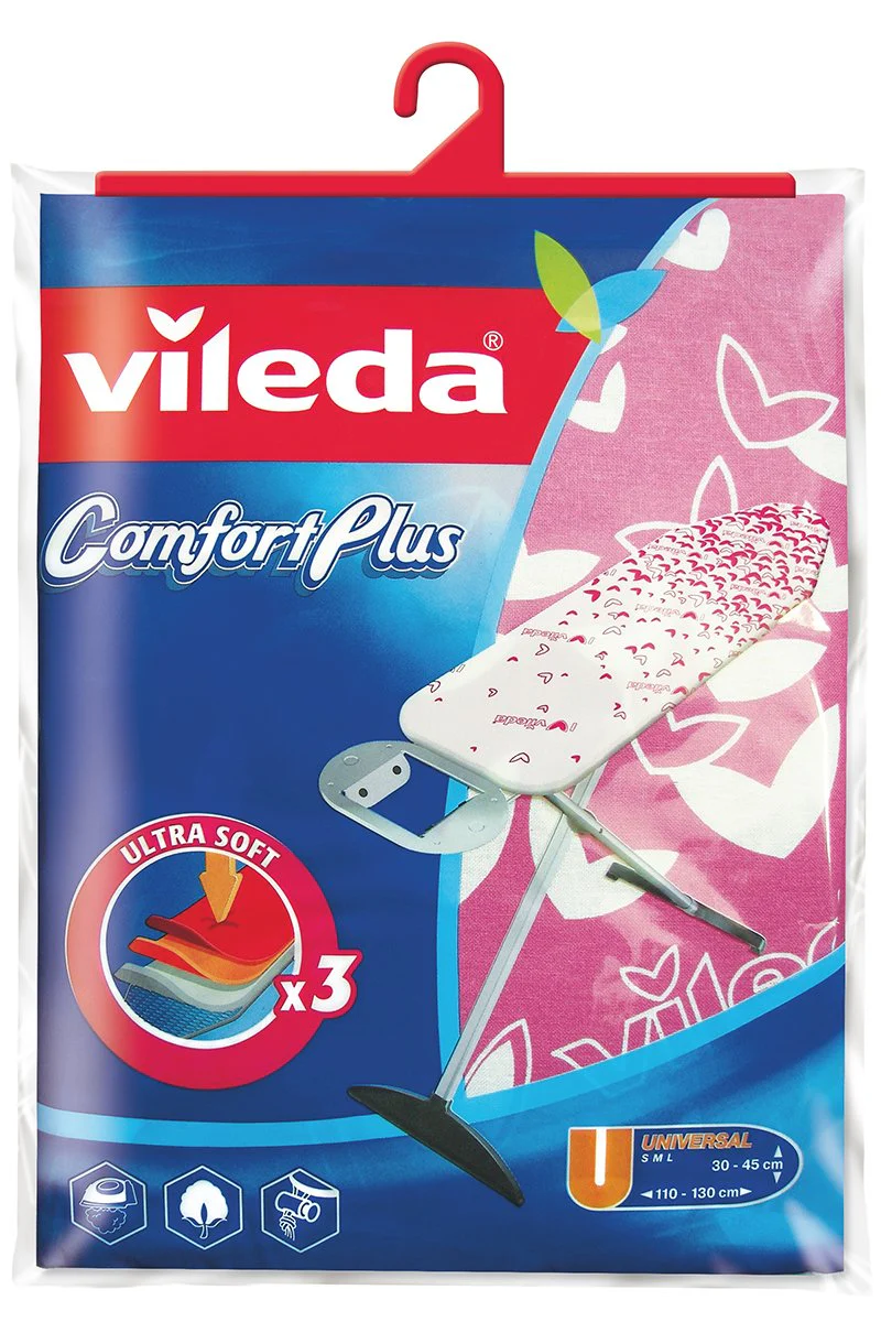 Vileda Comfort Plus Bügeltuch, 3-lagig, aus Baumwolle, Molton, saugfähig - Image 10