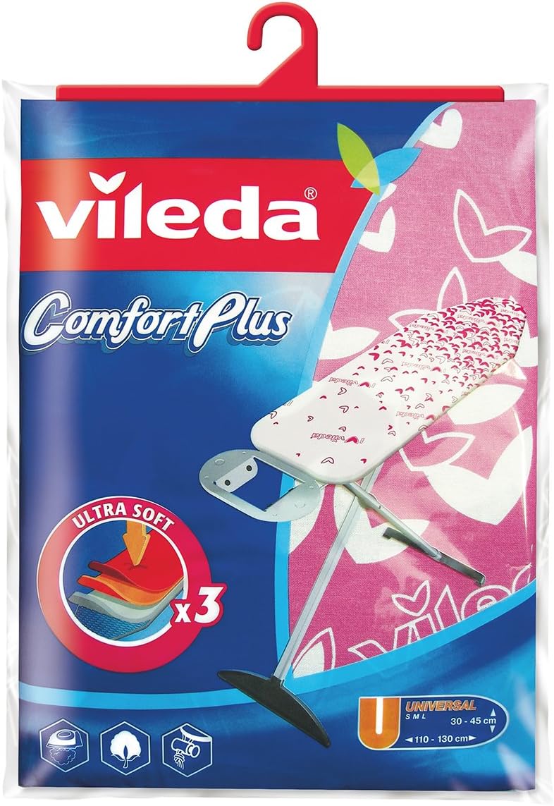Vileda Comfort Plus Bügeltuch, 3-lagig, aus Baumwolle, Molton, saugfähig - Image 3