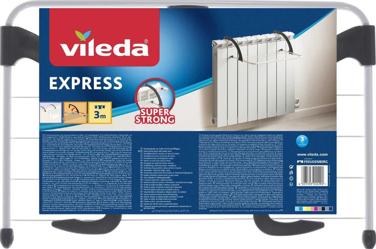 Vileda Express Heizkörpertrockner, 3 m Trockenleinenlänge, schnelles Wäschetrocknen - Image 2