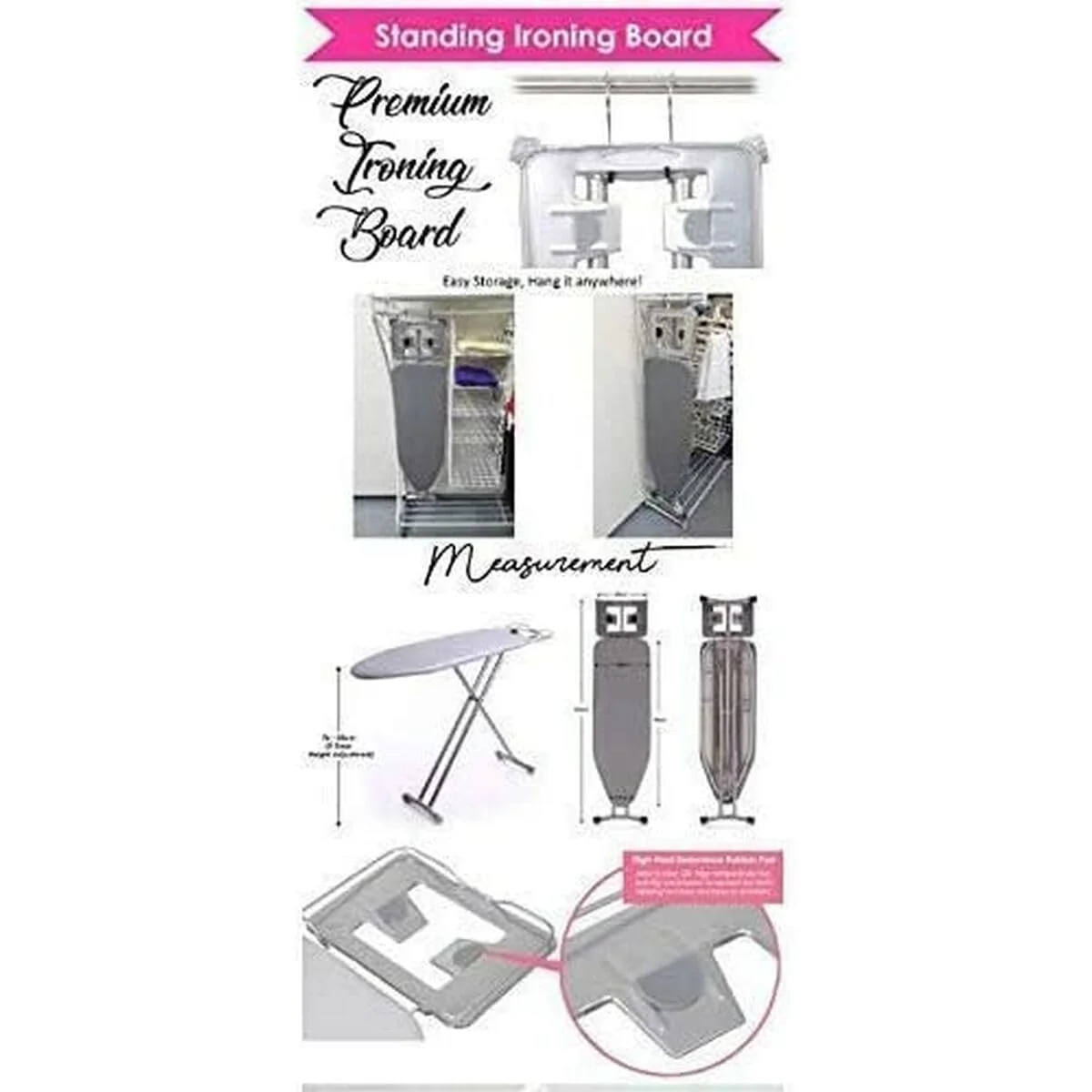 Vileda Express Rapid Bügelbrettbezug für Dampfbügelstation, metallisierte und wärmereflektierende Oberfläche für schnelleres Bügeln, Bügelbretter von 30-45cm x 110-130cm, Farbe Silber-Grau Metallic - Image 8