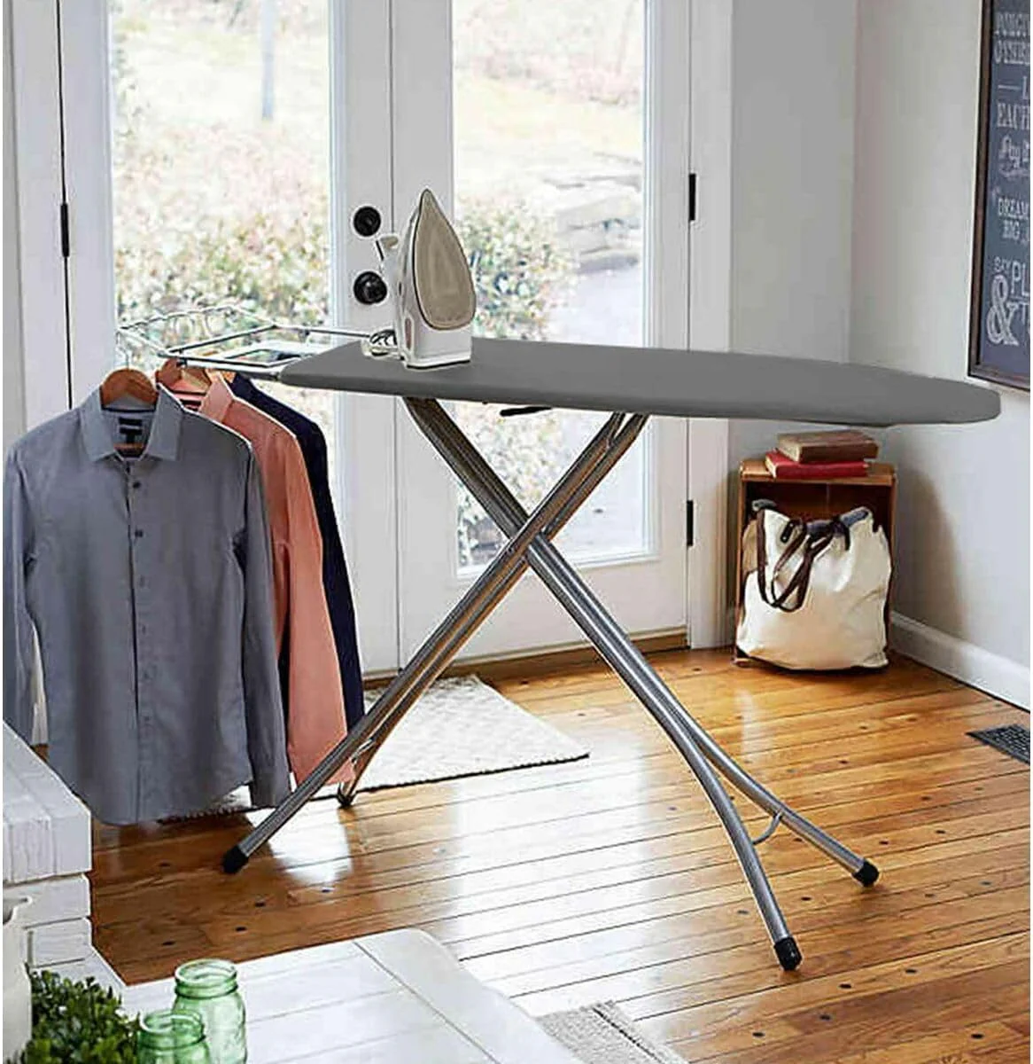 Vileda Express Rapid Bügelbrettbezug für Dampfbügelstation, metallisierte und wärmereflektierende Oberfläche für schnelleres Bügeln, Bügelbretter von 30-45cm x 110-130cm, Farbe Silber-Grau Metallic - Image 9