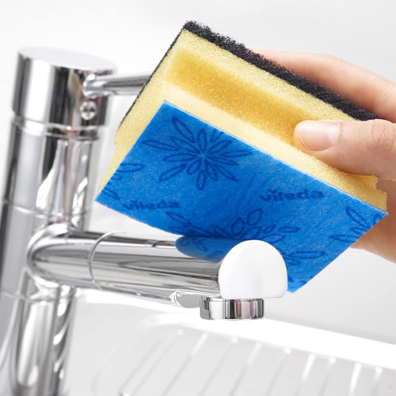 Vileda Glitzi Plus Topfreiniger, Spülschwamm für die Küche, Schwamm mit antibakterieller Wirkung, saugstark, 18er Pack - Image 4