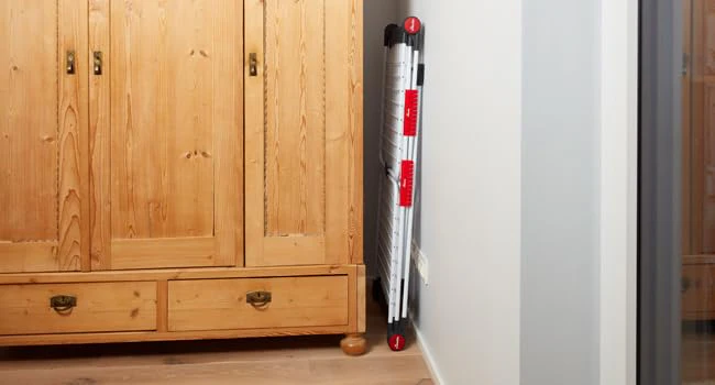 Vileda Infinity Flex Plus Wäscheständer, bis zu 2m ausziehbares Mittelteil, 30m Trockenleine, hohe Flügel mit XXL-Leinen, Eco-Verpackung - Image 4