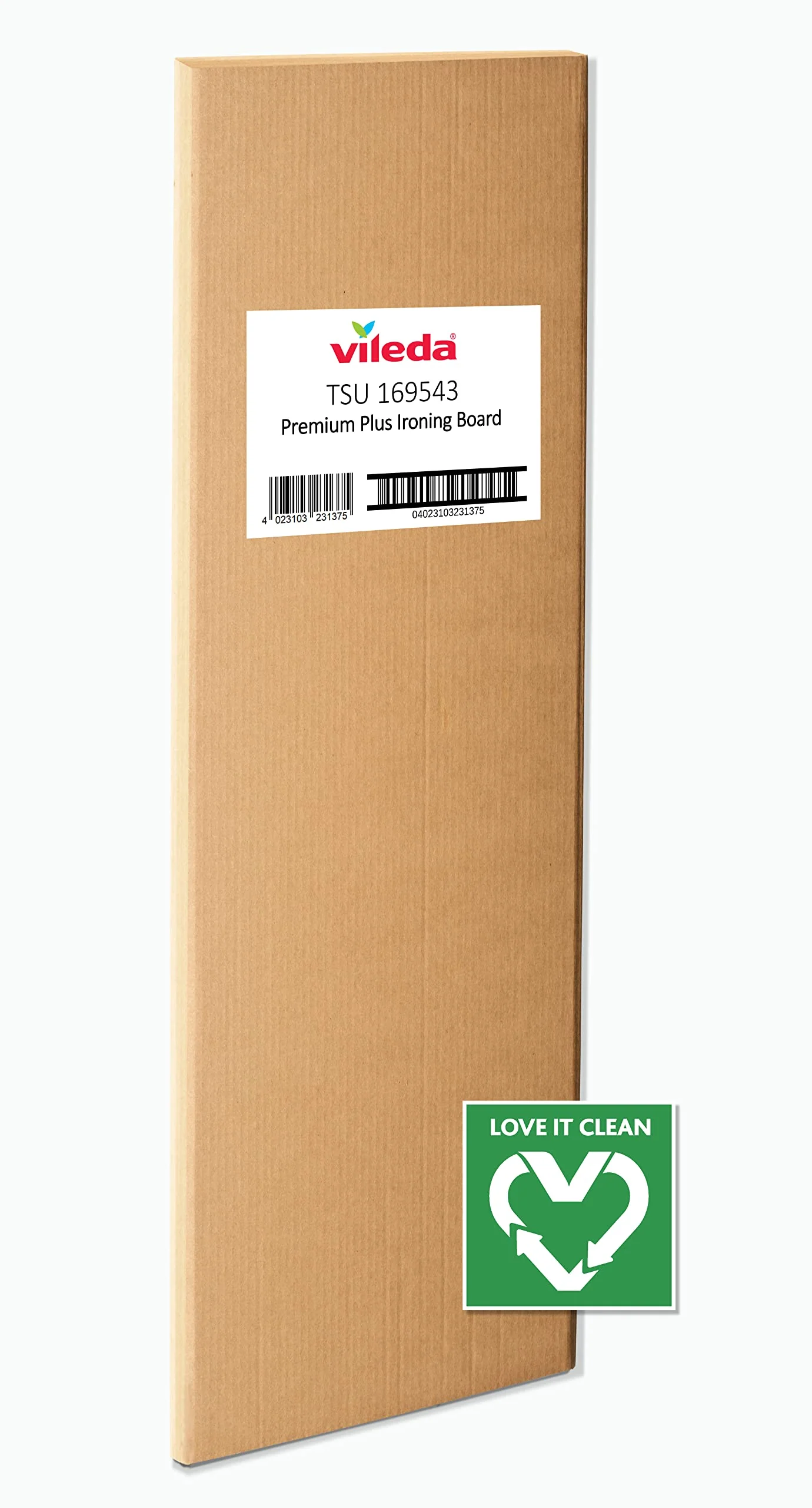Vileda Premium Plus Bügelbrett, Bügeltisch für Dampfbügelstation, extrabreite Bügelfläche 130 x 44cm, stufenlos höhenverstellbar 80-97cm, Farbe Grau-Weiß, Eco-Verpackung - Image 3