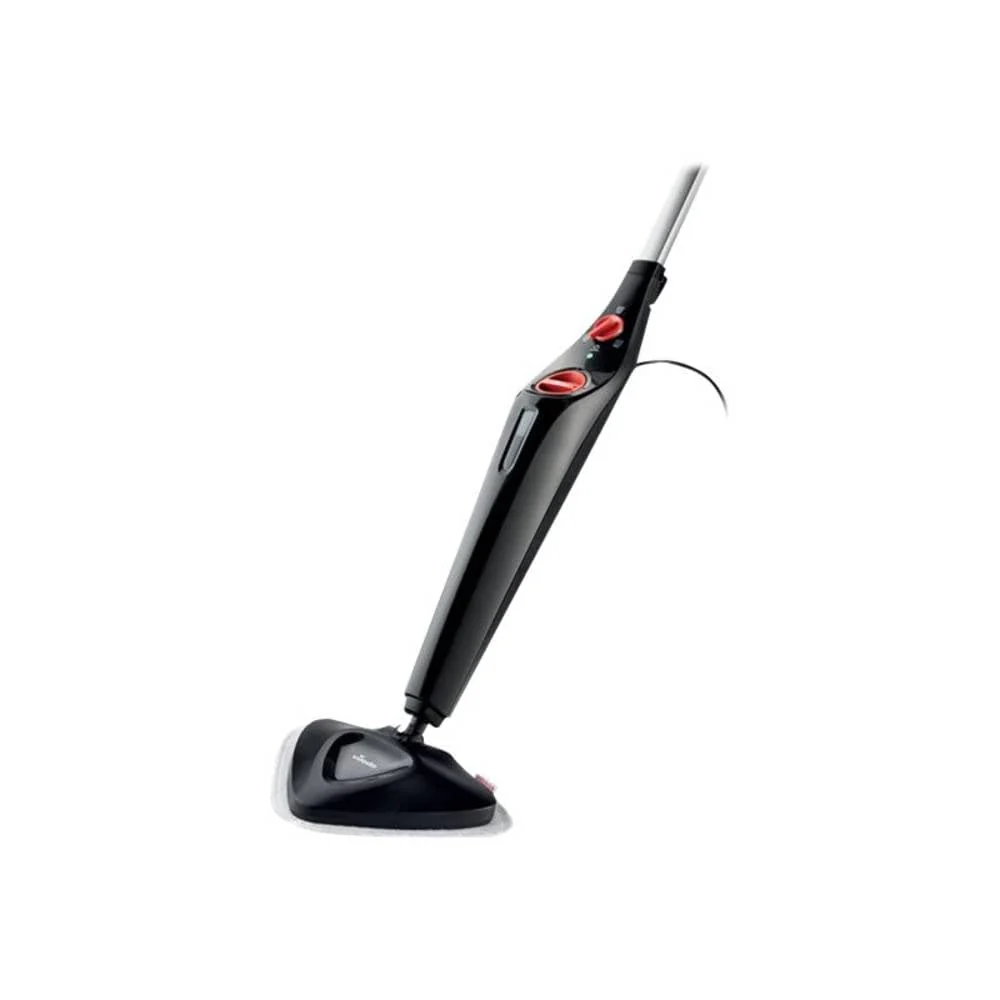 Vileda Steam Plus Dampfreiniger, hygienische Bodenreinigung, entfernt bis zu 99,9% der Bakterien und Viren*, für alle Böden, ideal für Teppiche, Breit, Schwarz