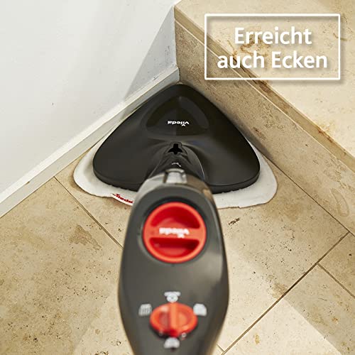 Vileda Steam Plus Dampfreiniger mit PowerPad und Mikrofaser-Ersatzbezug, entfernt bis zu 99,9% der Bakterien und Viren, für alle Böden, ideal für Teppiche, Eco-Verpackung - Image 8