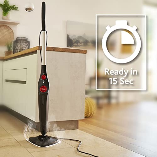 Vileda Steam Plus Dampfreiniger mit PowerPad, zusätzl. 2 Mikrofaser-Ersatzpads, entfernt bis zu 99,9% der Bakterien und Viren, für alle Böden, ideal für Teppiche, Eco-Verpackung - Image 7