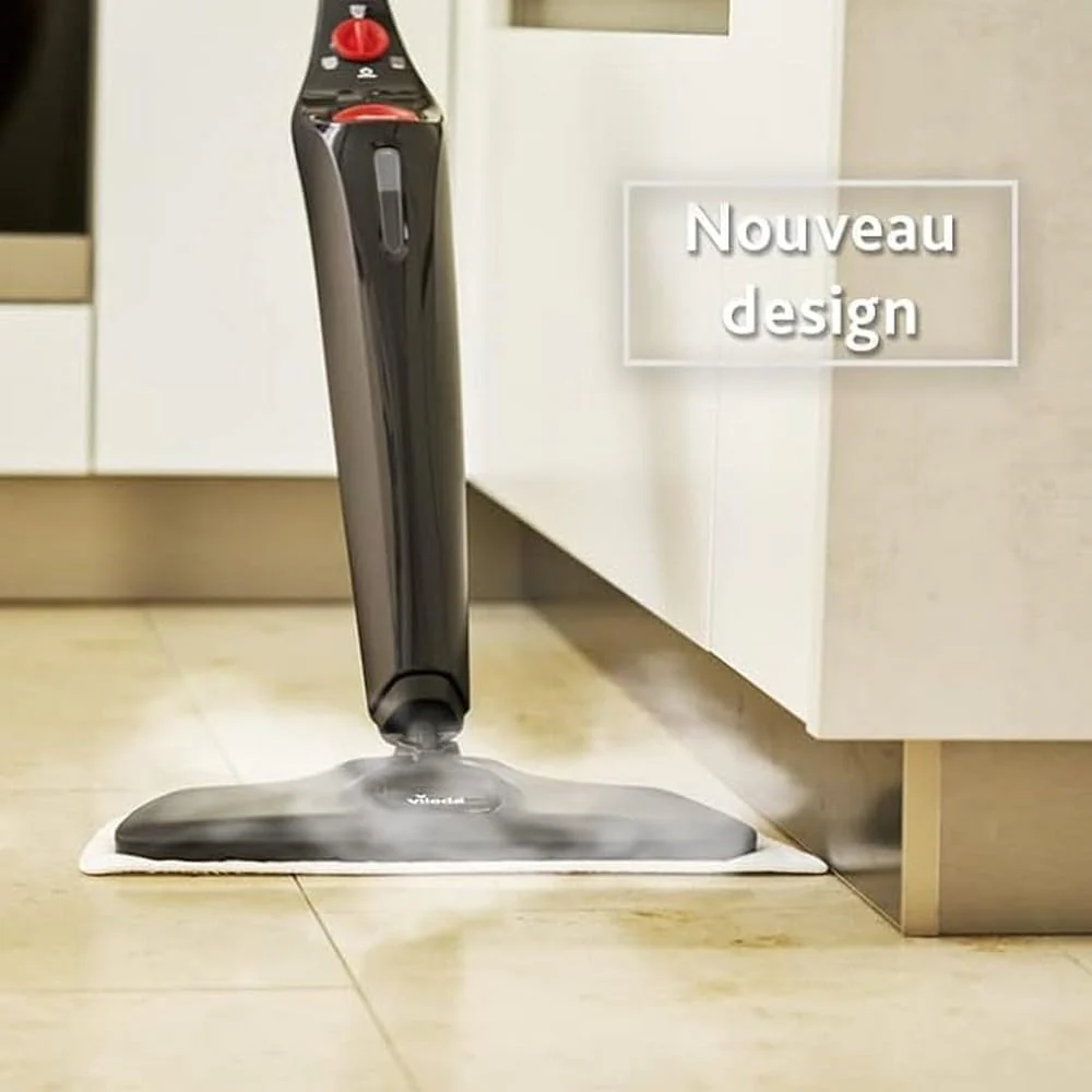 Vileda Steam Plus XXL Dampfreiniger mit PowerPad, hygienische Bodenreinigung von großen Flächen, entfernt bis zu 99,9% der Bakterien und Viren, für alle Böden, Eco-Verpackung - Image 2