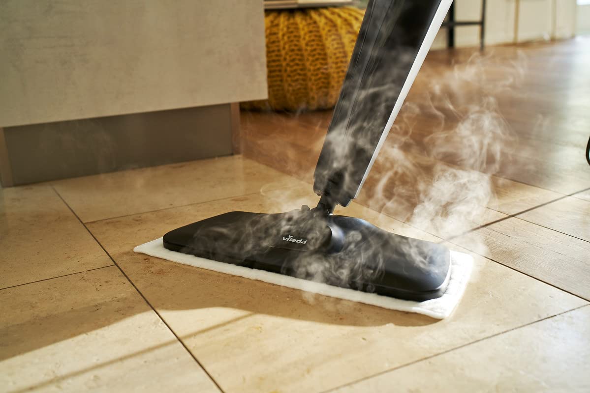 Vileda Steam XXL Mikrofaser Ersatzpads, Dampfreiniger Ersatzbezüge, Reinigung großer Flächen, entfernt bis zu 99,9% der Bakterien und Viren, für alle Böden, 2er Pack Weiß - Image 3