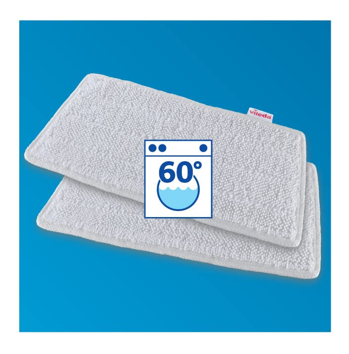 Vileda Steam XXL Mikrofaser Ersatzpads, Dampfreiniger Ersatzbezüge, Reinigung großer Flächen, entfernt bis zu 99,9% der Bakterien und Viren, für alle Böden, 2er Pack Weiß - Image 9