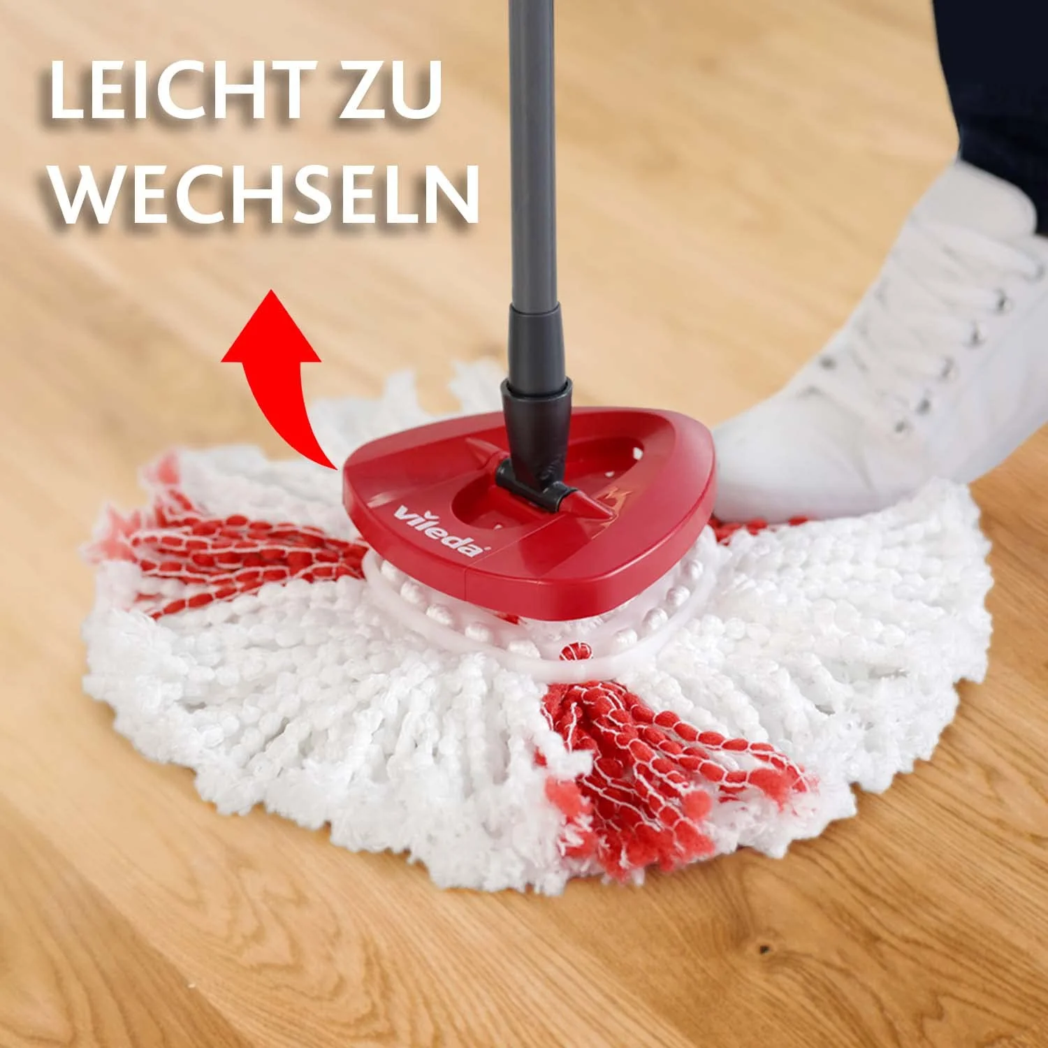 Vileda Turbo 2in1 EasyWring&Clean Wischmopp Ersatzköpfe, Mikrofaser Moppköpfe mit Kraftfasern für Vileda Turbo Sets, auch für empfindliche Böden, 2er Pack - Image 5