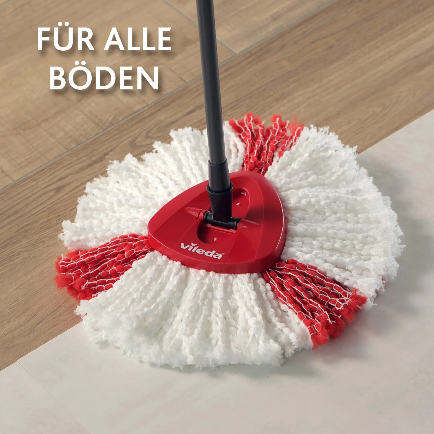 Vileda Turbo 2in1 EasyWring&Clean Wischmopp Ersatzköpfe, Mikrofaser Moppköpfe mit Kraftfasern für Vileda Turbo Sets, auch für empfindliche Böden, 2er Pack - Image 6