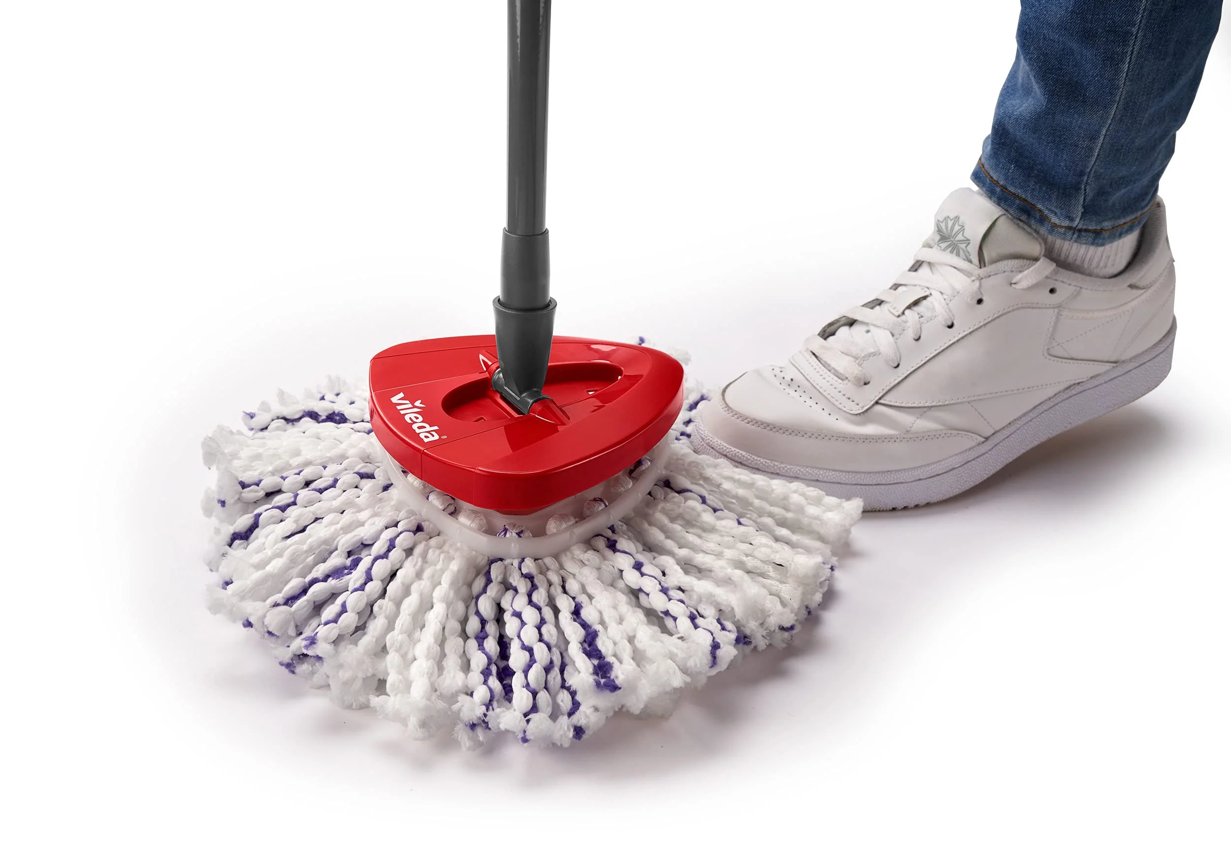 Vileda Turbo 3in1 Komplett Set, Wischmopp mit 3in1 Mikrofaser-Moppkopf, Eimer mit Schleuder, Teleskopstiel: 85 – 123 cm, entfernt 99% der Bakterien, nachhaltiges Wischsystem, Vileda Love it Clean - Image 3