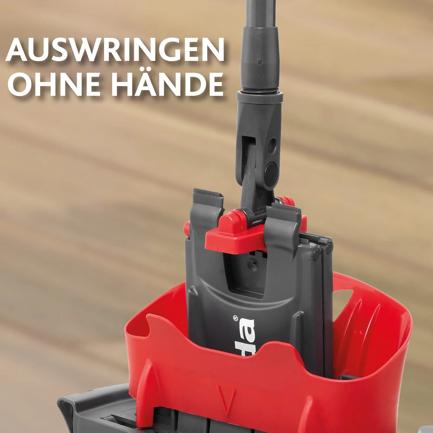 Vileda Ultramax 2in1 Bodenwischer Komplett Set, Wischmopp mit Stiel, Mikrofaserbezug und Eimer mit Powerpresse, für alle Hartböden, Eco-Verpackung - Image 2