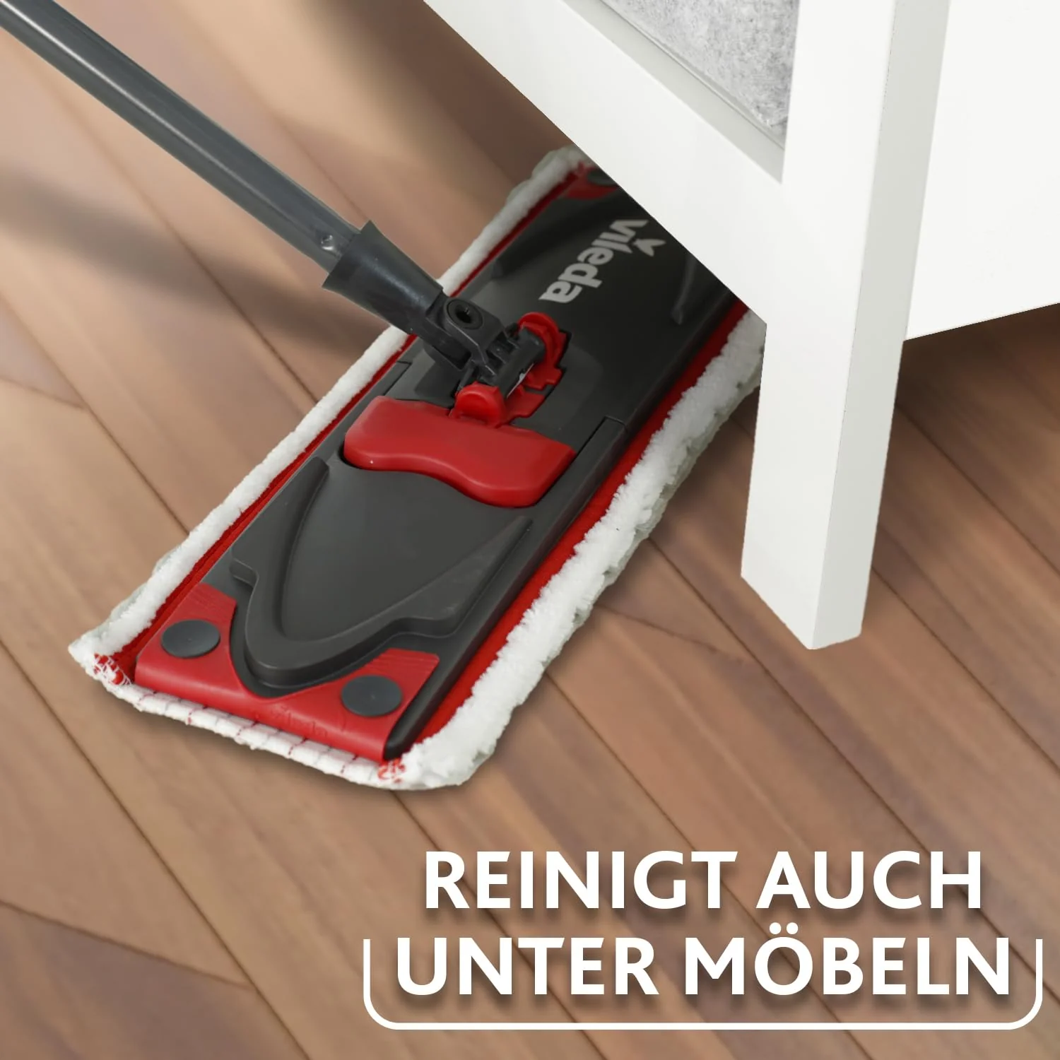 Vileda Ultramax Turbo 2in1 Bodenwischer Komplett Set, Wischmopp mit Teleskopstiel, Mikrofaserbezug und Eimer mit Powerschleuder, für alle Hartböden, Stiellänge 75-130cm, Eco-Verpackung - Image 5