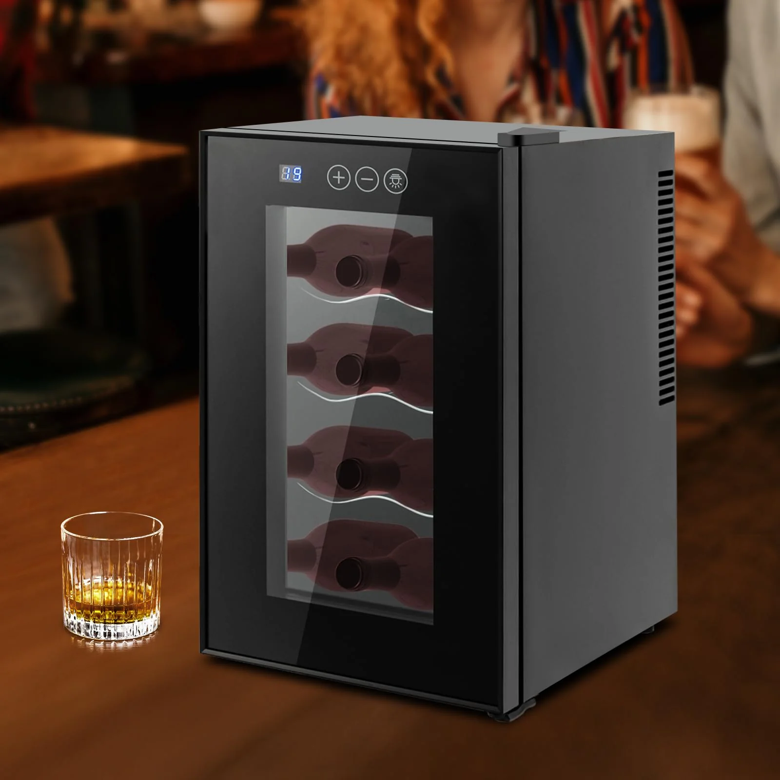 vinnyooc 8 Flaschen, Weinkühler, Weinkühler, Aufbewahrungsbox, freistehend, Kühlschrank, Weinkeller, Weinkeller, süßer Wein, für Zuhause, im Büro, Hotel - Image 2