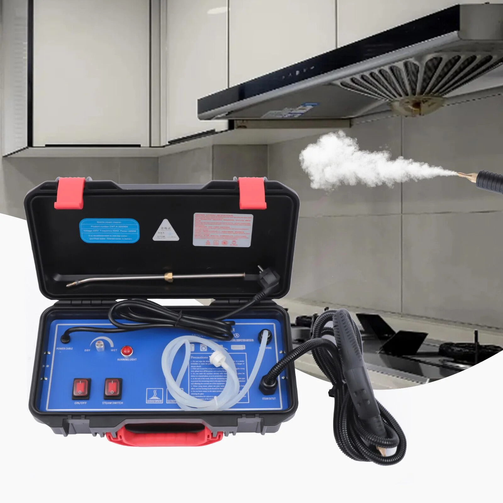vinnyooc Dampfreiniger 220V 3000W Mehrzweck Power Dampfer Dampfreiniger Handgerät Tragbar Hochtemperatur Dampf-Temperatur 100-120℃ Dampfdruck 2-3.5bar für Badezimmern Autos Sofas - Image 9