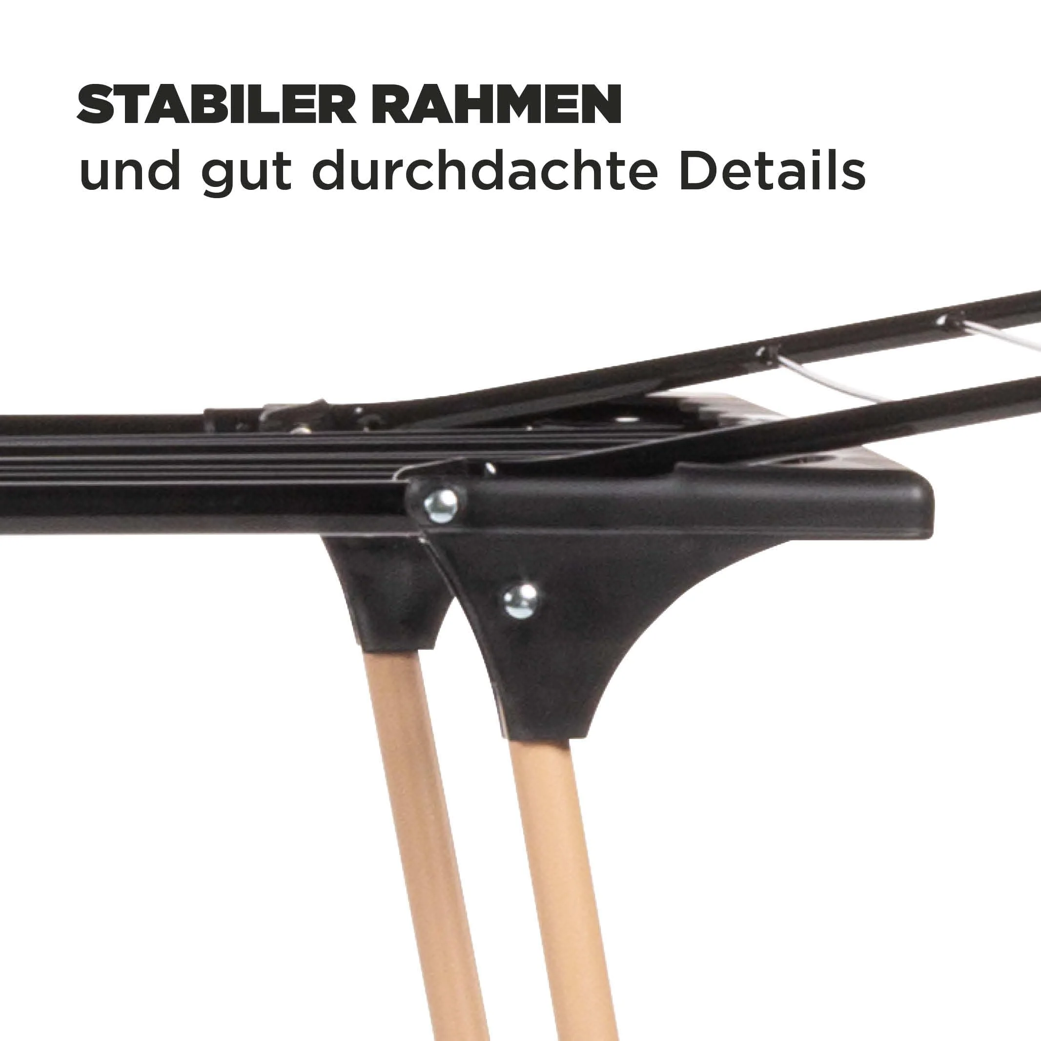 Vitapur Wäscheständer mit 21M Trockenlänge | Freistehender und kompakter Wäschetrockner, auf 9cm Breite zusammenfaltbar | 20kg Maximale Belastung, der Herkules jedes Haushalts - Image 5