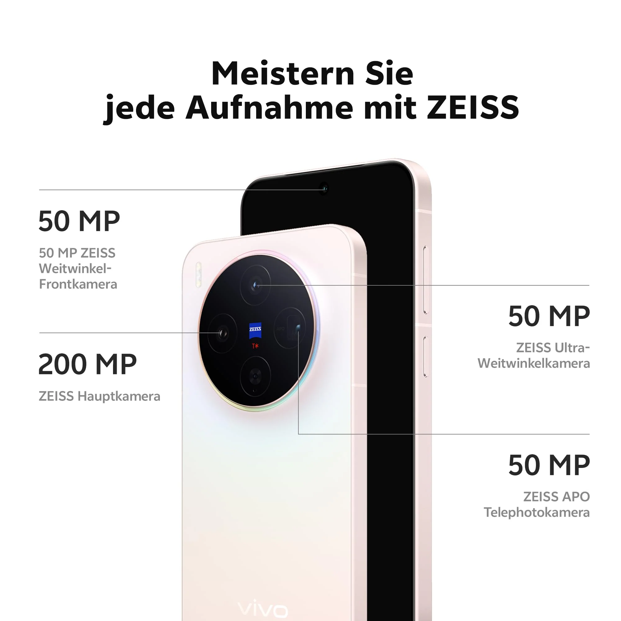 vivo X300 5G Smartphone, 12G + 256G, kompakter 6,31"-Flachbildschirm, ZEISS Dreifachkamera, 200 MP ZEISS Hauptkamera, Dimensity 9500, IP68 und IP69, Android 16 Handy, 3 Jahre Garantie - Image 7