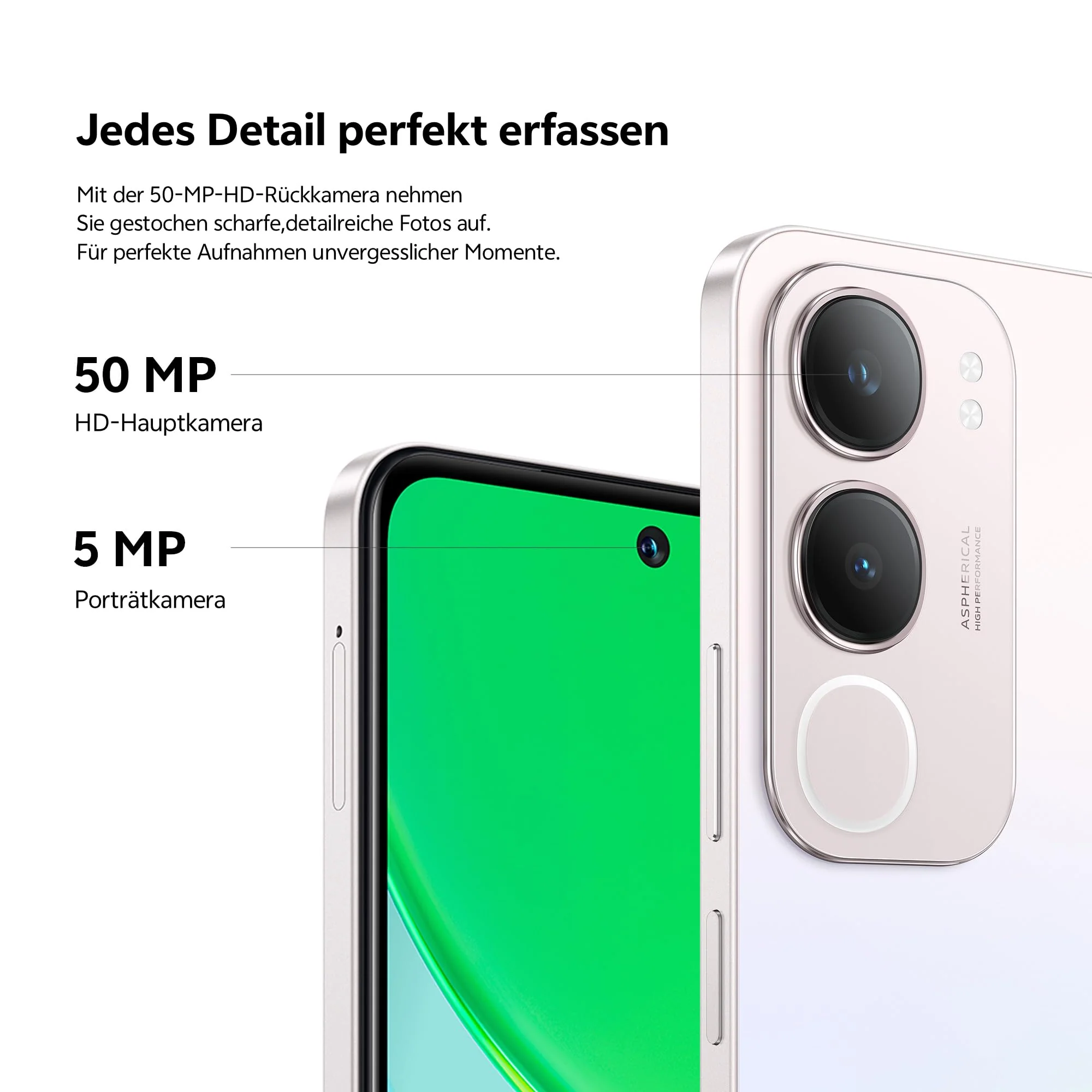 vivo Y19s Smartphone, 6 GB + 128 GB, 6 GB Erweiterter RAM, 6,68″ LCD-Display, 90 Hz Bildwiederholungsrate, Dynamisches Licht, 50MP Hauptkamera, 5150 mAh Akku, IP64, 300% Lautstärke, NFC-Unterstützung - Image 7
