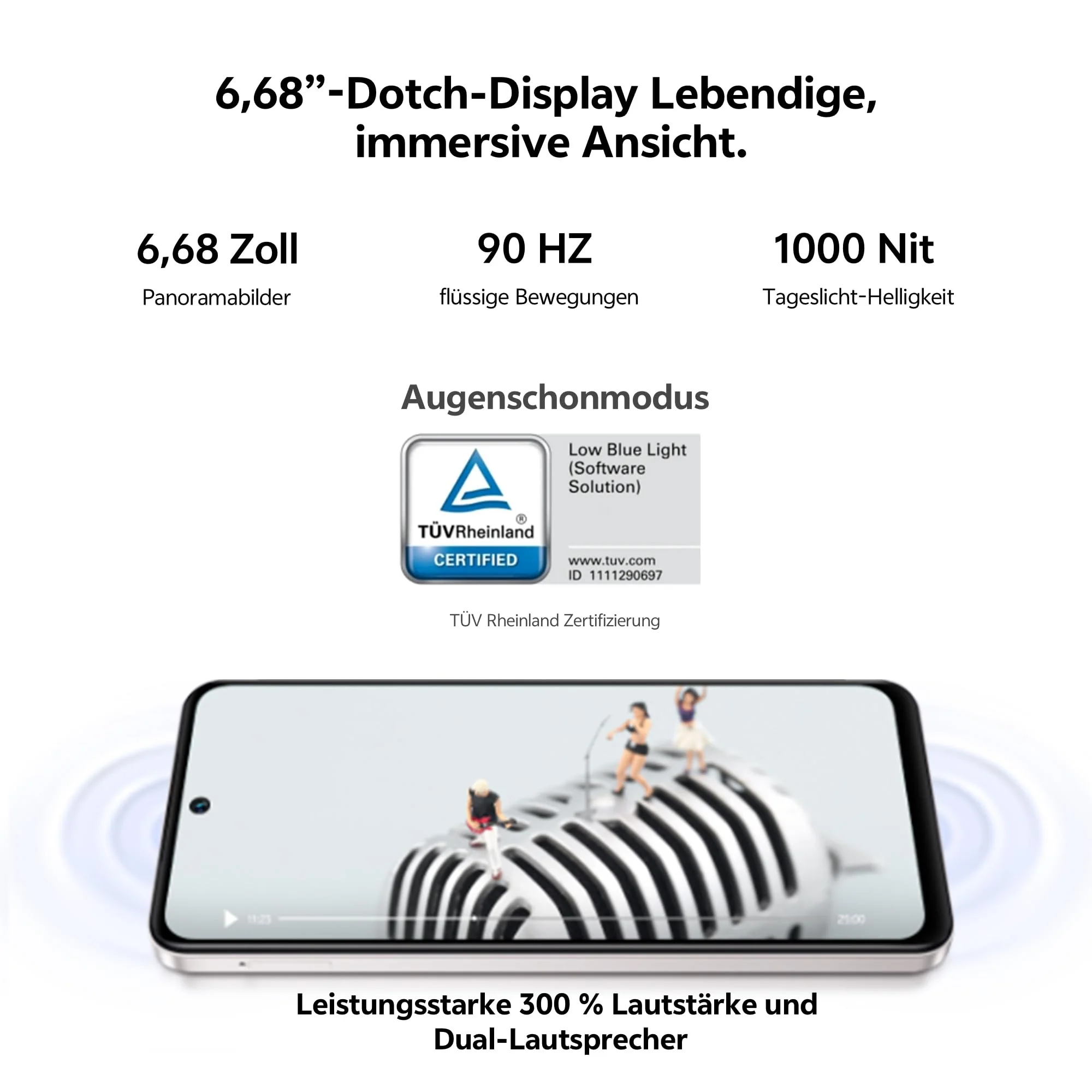 vivo Y19s Smartphone, 8 GB + 256 GB, 6 GB Erweiterter RAM, 6,68″ LCD-Display, 90 Hz Bildwiederholungsrate, Dynamisches Licht, 50MP Hauptkamera, 5150 mAh Akku, IP64, 300% Lautstärke, NFC-Unterstützung - Image 5