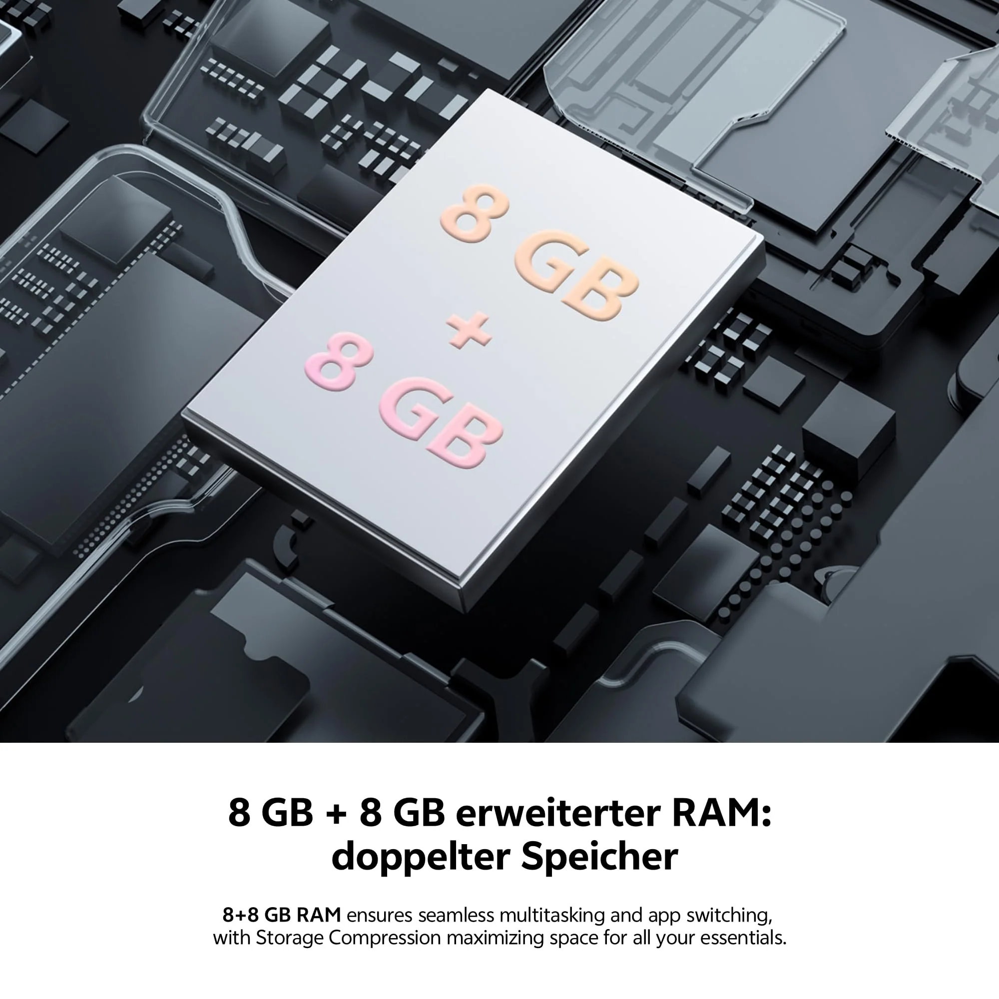 vivo Y19s Smartphone, 8 GB + 256 GB, 6 GB Erweiterter RAM, 6,68″ LCD-Display, 90 Hz Bildwiederholungsrate, Dynamisches Licht, 50MP Hauptkamera, 5150 mAh Akku, IP64, 300% Lautstärke, NFC-Unterstützung - Image 9