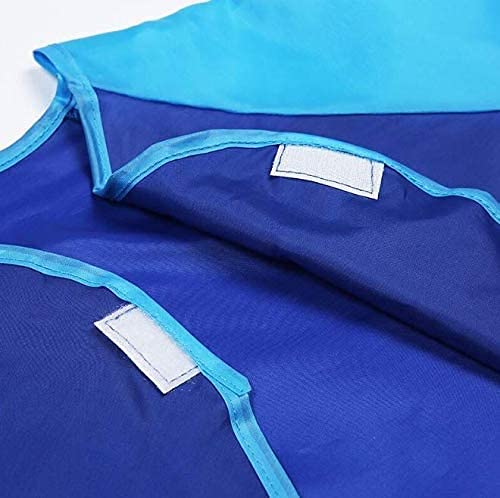 Voarge Malschürze, Nylon, wasserdicht, Malschürze mit Ärmeln für Kinder von 7 bis 12 Jahren, Nylon, blau, L (Blau)… - Image 6