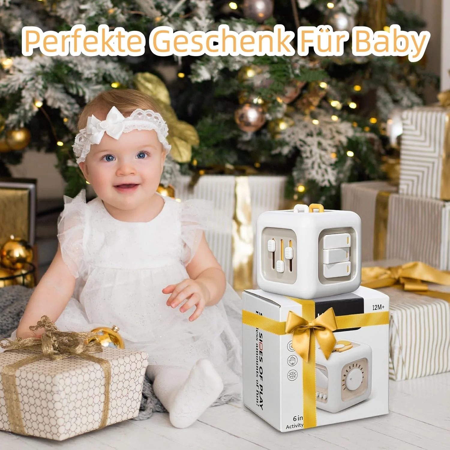 VORENUS Baby Spielzeug ab 1 Jahr, Montessori Spielzeug für 12-24 Monate, 6 in 1 Baby Motorikwürfel Motorikspielzeug, Montessori Sensorik Spielzeug für Kleinkinder Jungen Mädchen 1-3 Jahr - Image 3
