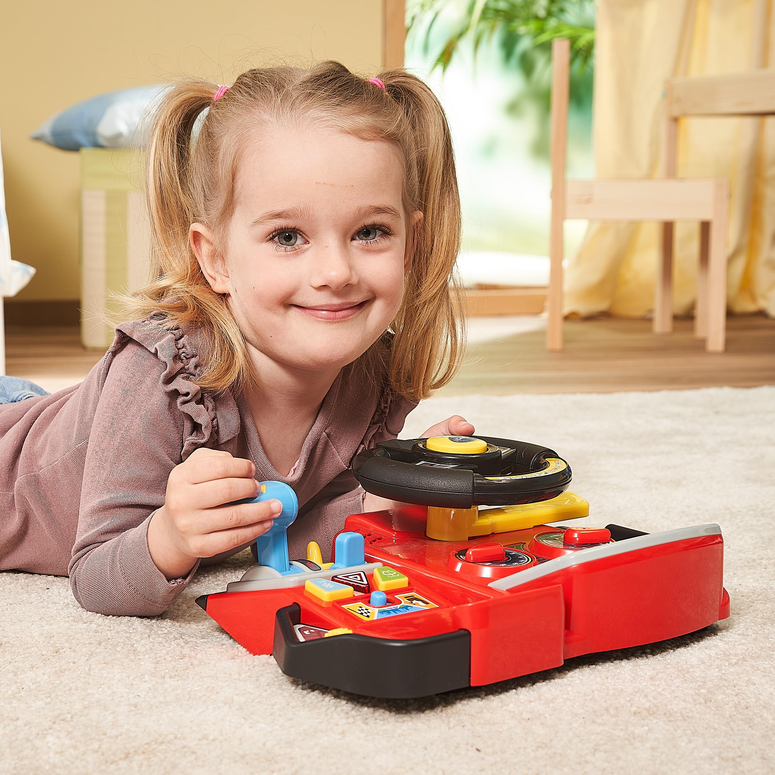 Vtech Abenteuer Lernlenkrad – Interaktives Lenkrad mit LCD-Farbbildschirm, 3 Spielmodi, zahlreichen Lerninhalten und 23 Melodien – Für Kinder von 3-7 Jahren - Image 2