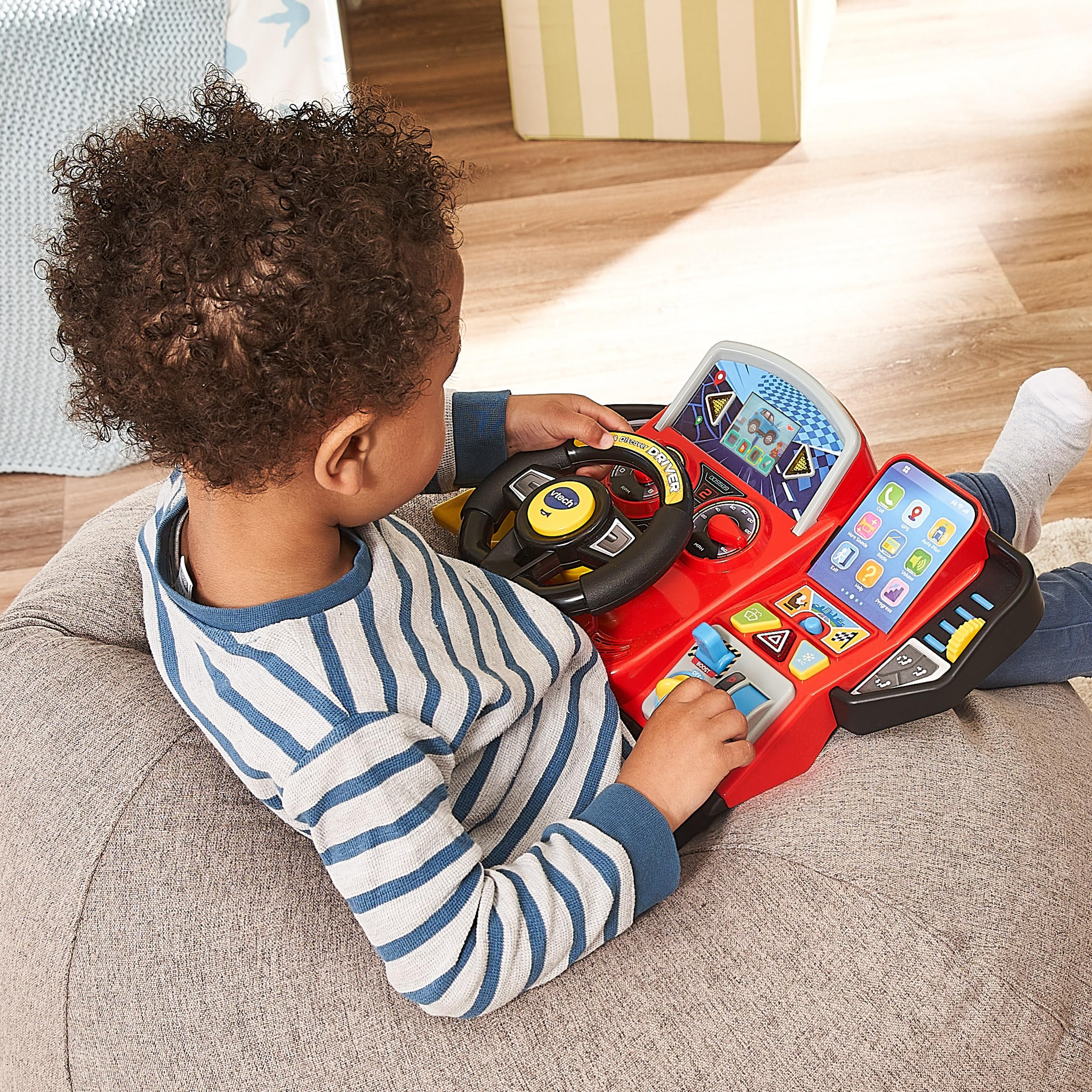 Vtech Abenteuer Lernlenkrad – Interaktives Lenkrad mit LCD-Farbbildschirm, 3 Spielmodi, zahlreichen Lerninhalten und 23 Melodien – Für Kinder von 3-7 Jahren - Image 3