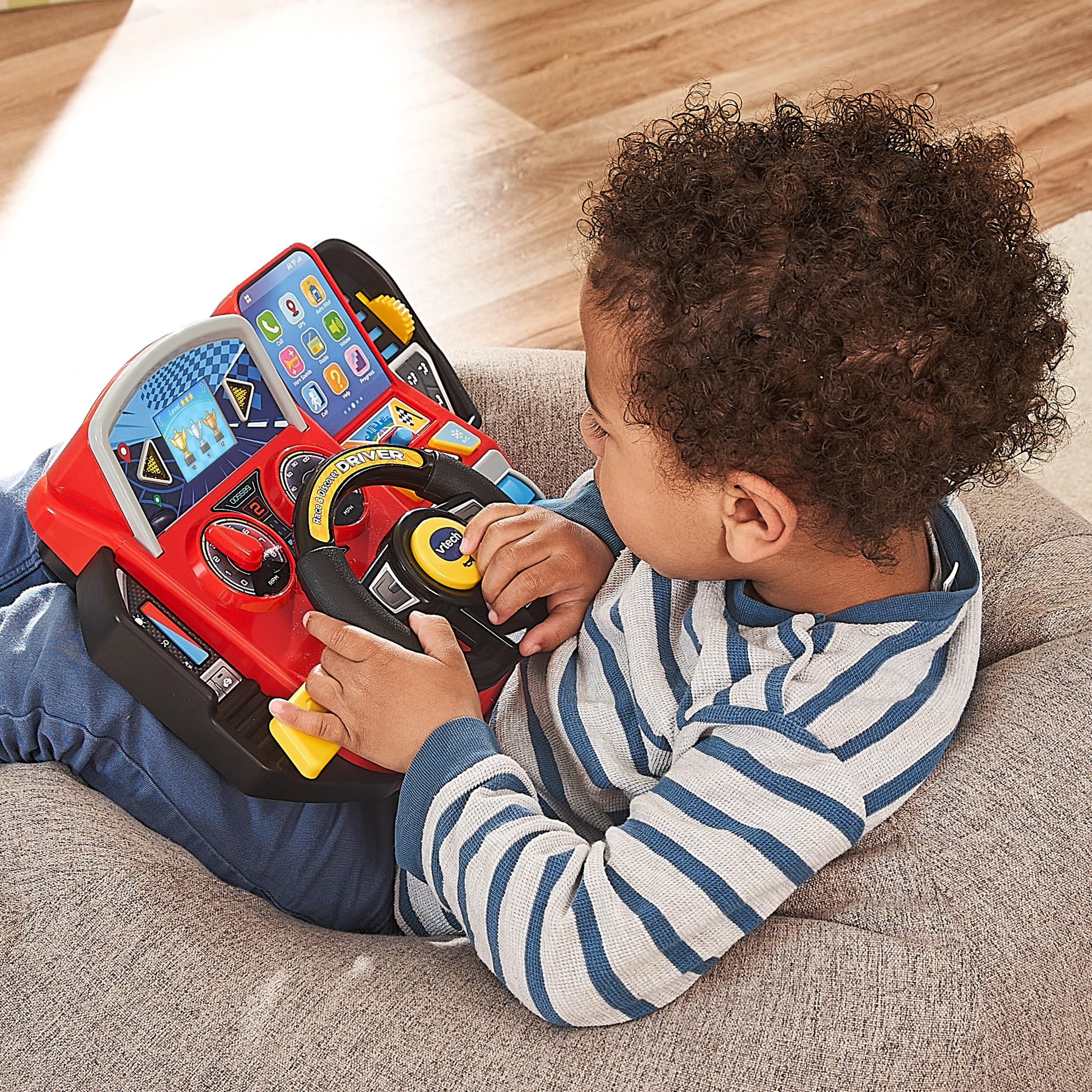 Vtech Abenteuer Lernlenkrad – Interaktives Lenkrad mit LCD-Farbbildschirm, 3 Spielmodi, zahlreichen Lerninhalten und 23 Melodien – Für Kinder von 3-7 Jahren - Image 4