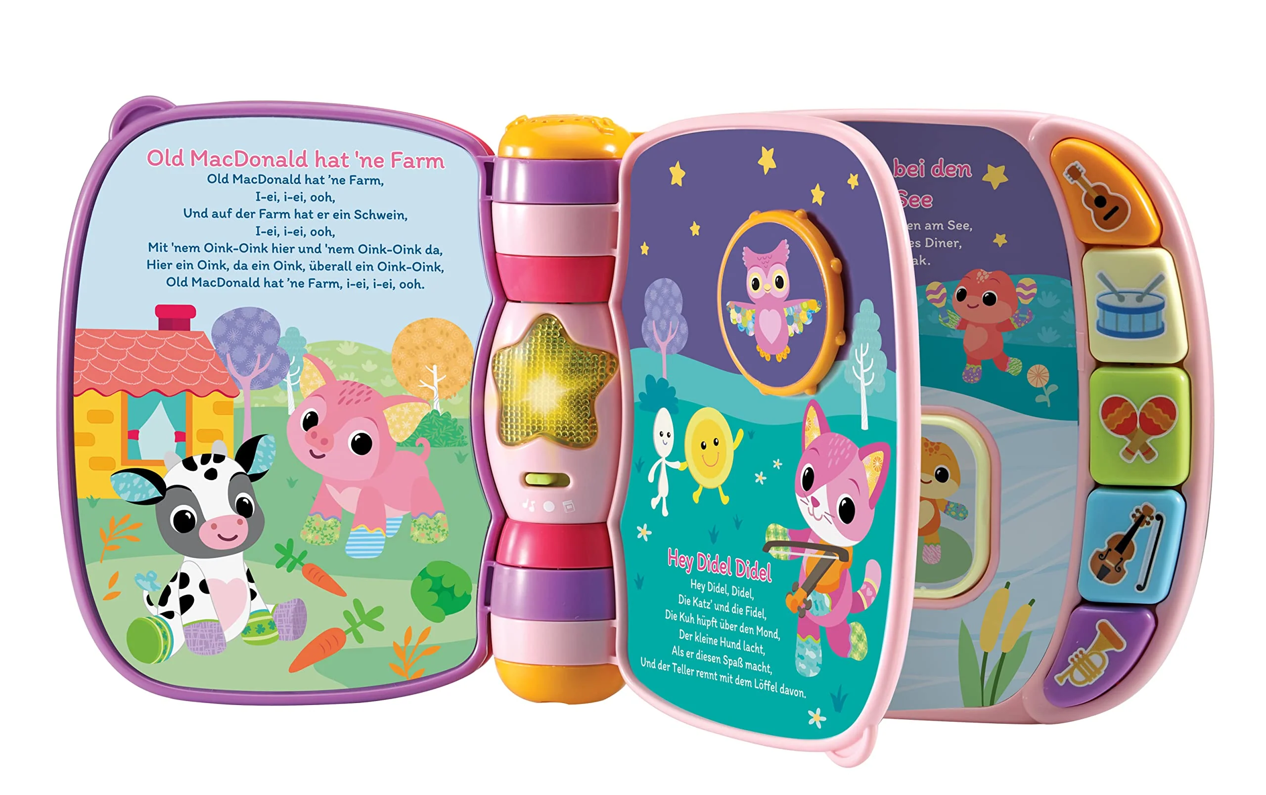 VTech Baby Mein erstes Liederbuch rosa – Kunterbuntes Buch mit 7 Seiten und beweglichen Elementen zum Spielen, Zuhören und Mitsingen – Für Kinder von 9-36 Monaten - Image 4