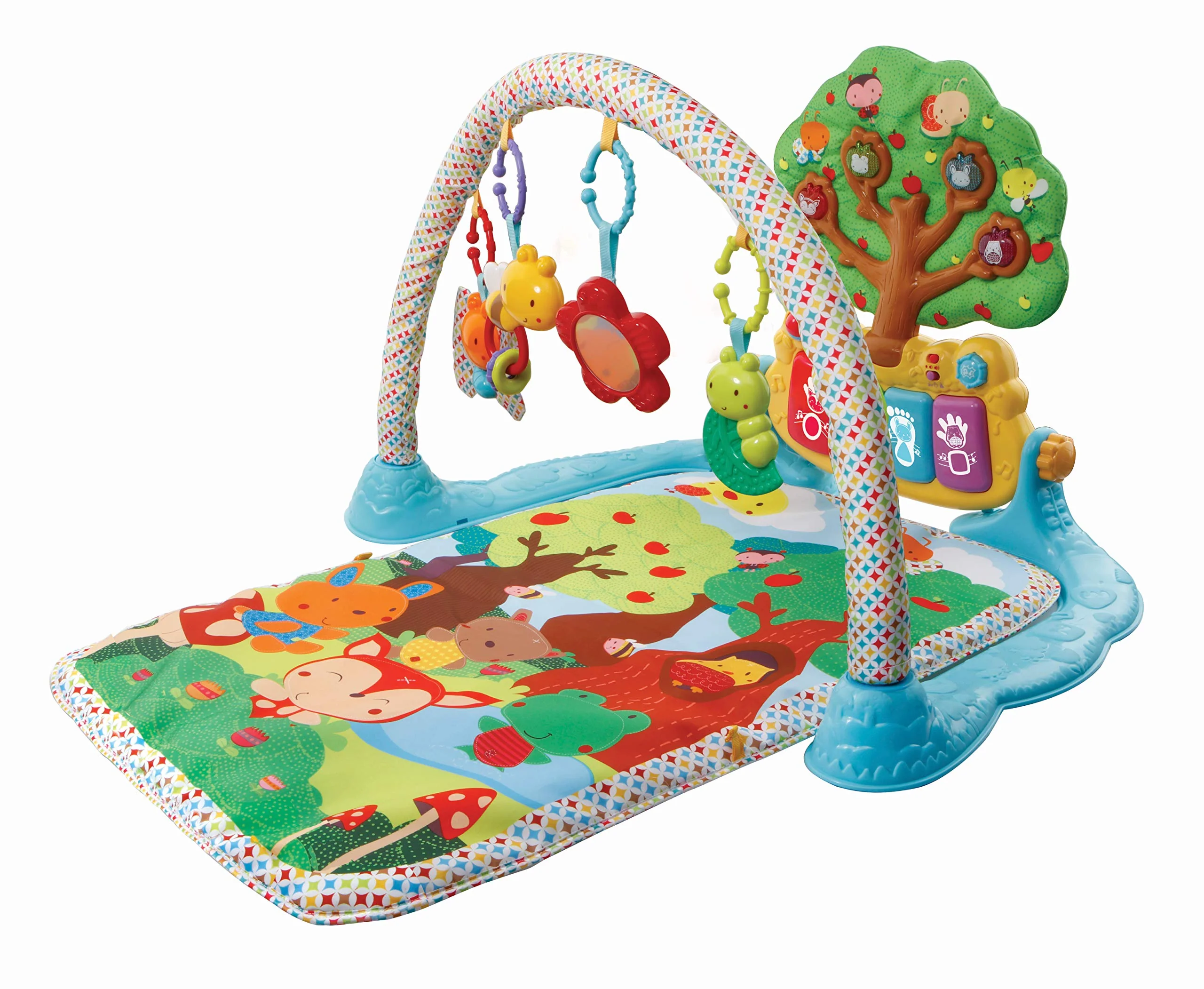 Vtech Baby Musik-Spieldecke – Babydecke mit Spielbogen – Mit 4 abnehmbaren Spielelementen, bunten Klaviertasten und Melodien – Für Kinder von 0-24 Monaten