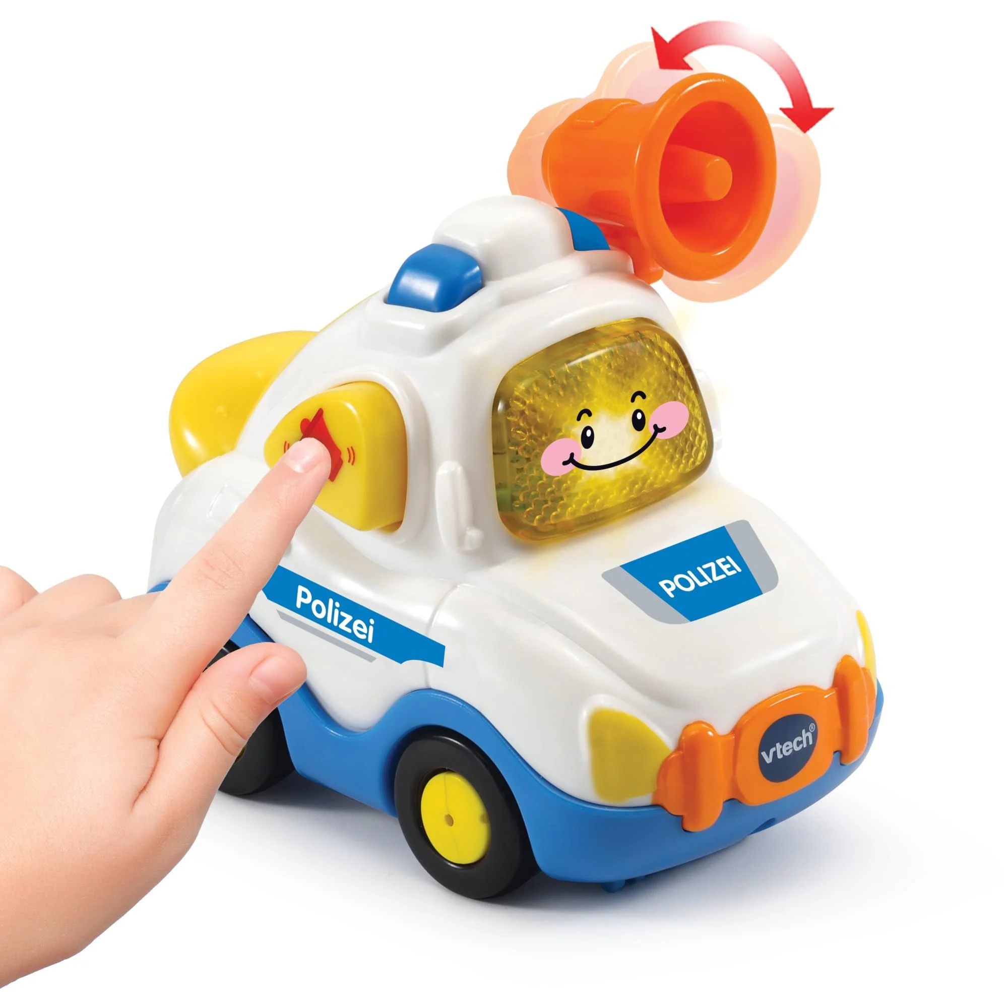 Vtech TUT TUT Baby Flitzer - Polizei – Spielzeugauto mit Musik, aufleuchtender Taste, spannenden Sätzen und Geräuschen – Für Kinder von 1-5 Jahren - Image 2