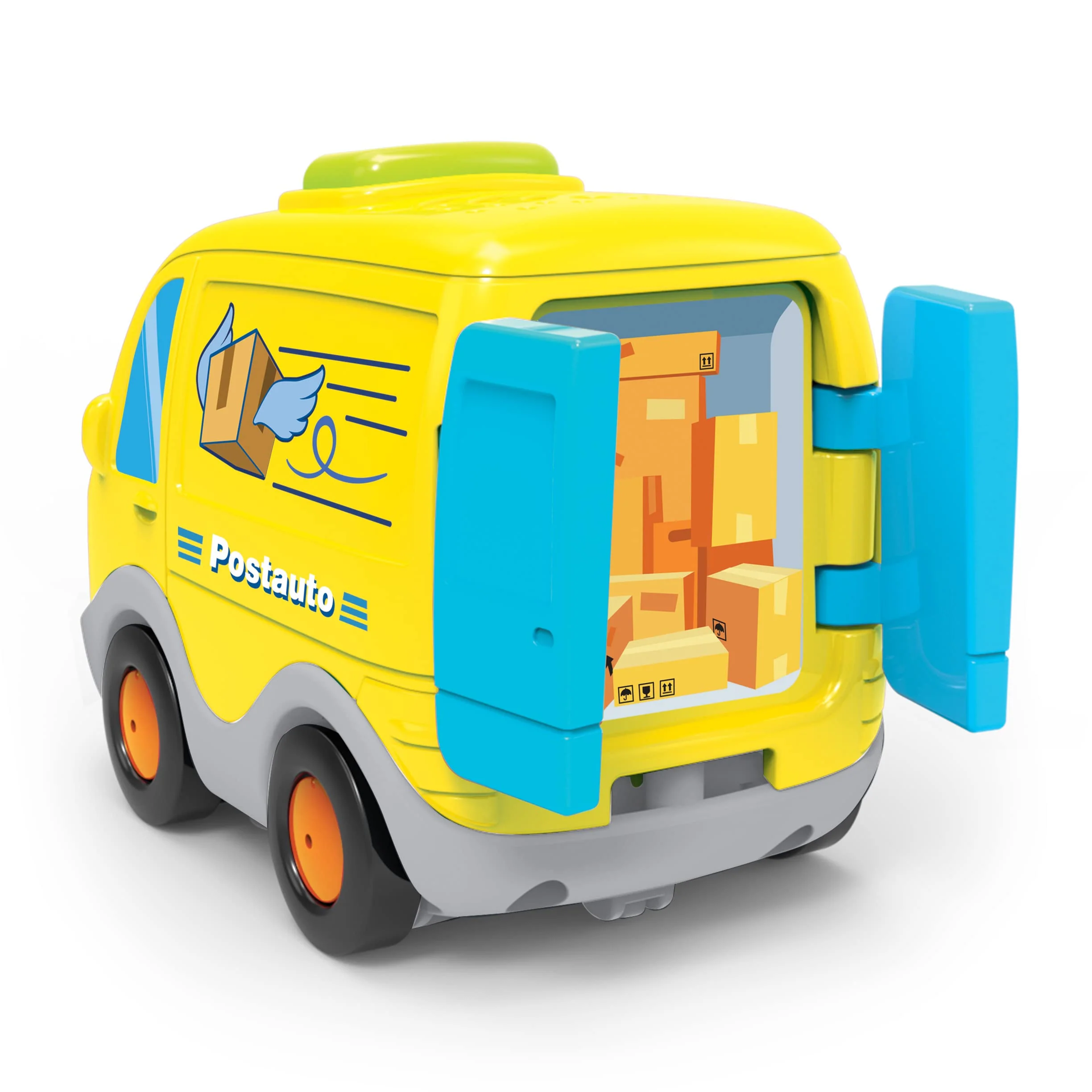 VTech TUT TUT Baby Flitzer - Postauto – Spielzeugauto mit Musik, aufleuchtender Taste, spannenden Sätzen und Geräuschen – Für Kinder von 1-5 Jahren - Image 3