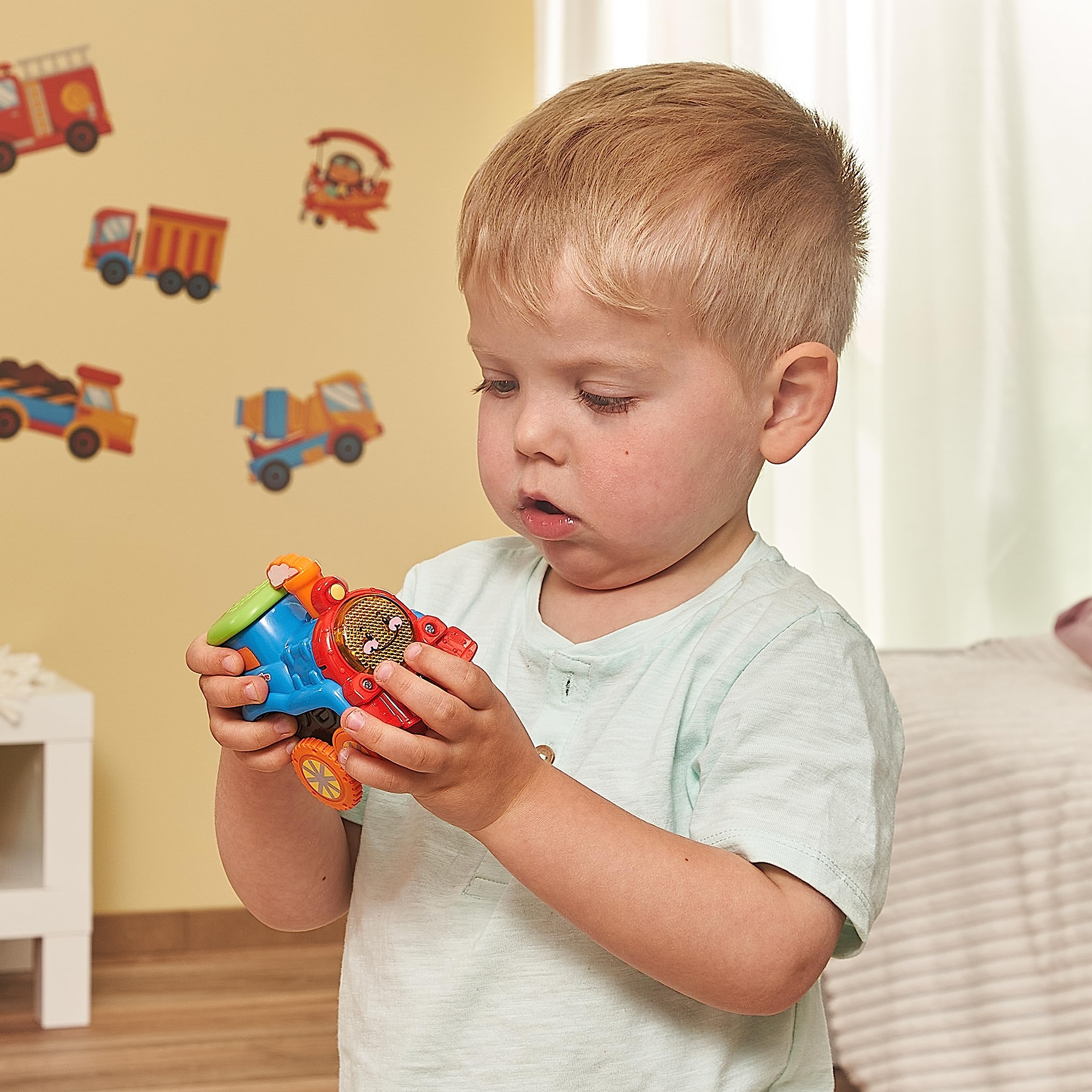 Vtech TUT TUT Baby Flitzer Press&Go Set - Feuerwehr, Lokomotive, Polizei - 3 Fahrzeuge im Set - Image 2