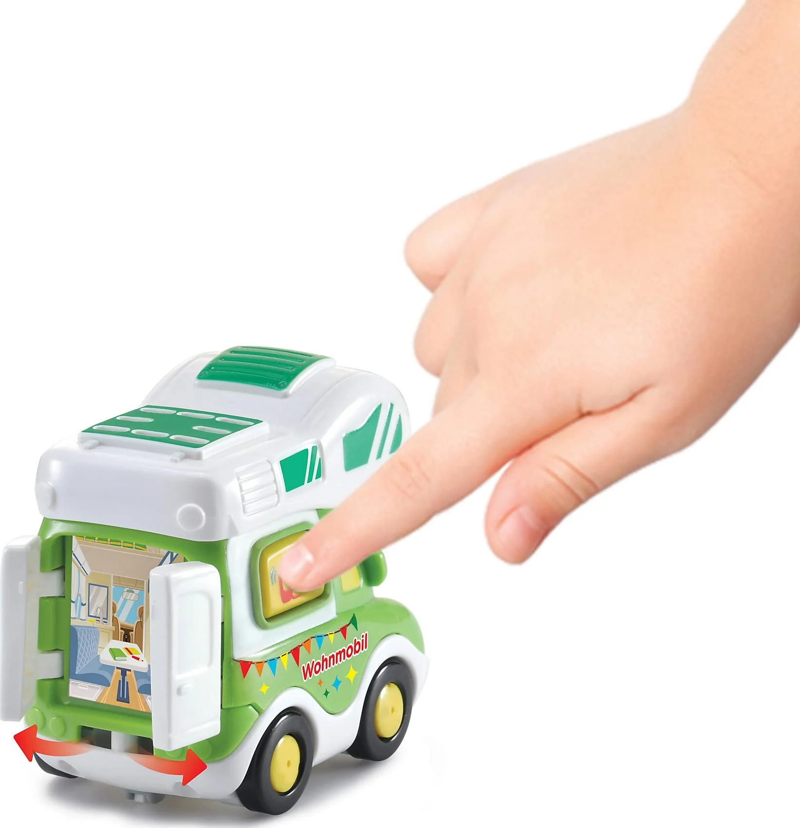 Vtech TUT TUT Baby Flitzer - Wohnmobil – Spielzeugauto mit Musik, aufleuchtender Taste, spannenden Sätzen und Geräuschen – Für Kinder von 1-5 Jahren - Image 3