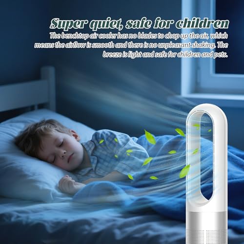 Vulaop Leiser Turmventilator, Lüfter ohne Rotorblätter – 8 Stufen + Boost-Modus, 90° Oszillation, 5 m Fernbedienung, LED-Touchdisplay, leiser Betrieb ≤50dB, Timer 8h für Zuhause & Büro (D) - Image 7