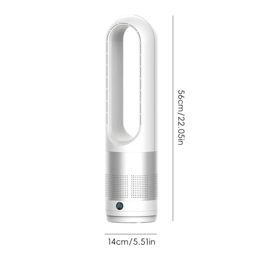Vulaop Leiser Turmventilator, Lüfter ohne Rotorblätter – 8 Stufen + Boost-Modus, 90° Oszillation, 5 m Fernbedienung, LED-Touchdisplay, leiser Betrieb ≤50dB, Timer 8h für Zuhause & Büro (D) - Image 8