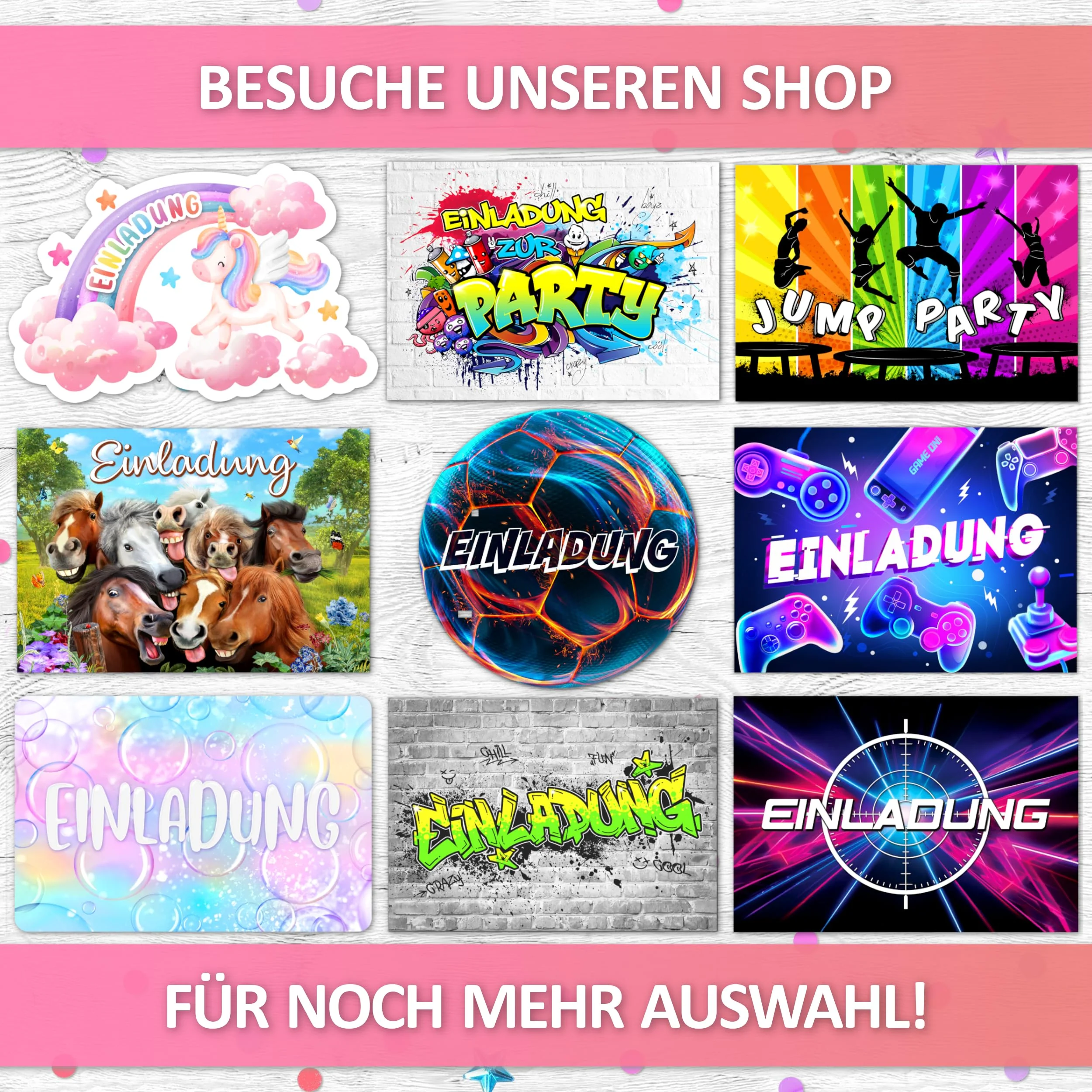VULAVA 12x GLITZER Regenbogen EINLADUNGSKARTEN KINDERGEBURTSTAG Mädchen Junge - die Rainbow PARTY Karten sind die Regenbogen EINLADUNG für Mädchen Kinder GEBURTSTAG Einladung Glitzerlack Sterne - Image 2