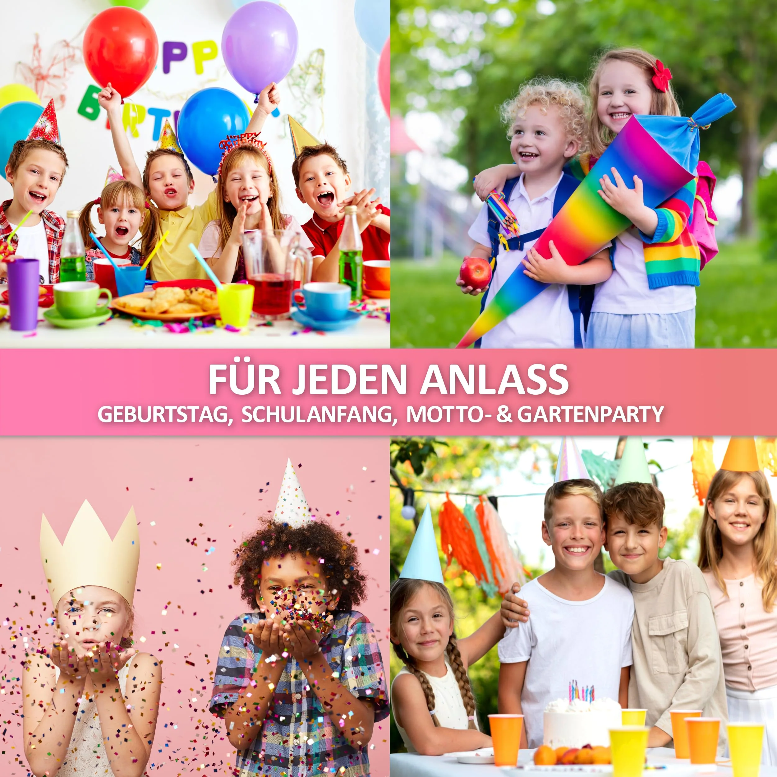 VULAVA 12x GLITZER Regenbogen EINLADUNGSKARTEN KINDERGEBURTSTAG Mädchen Junge - die Rainbow PARTY Karten sind die Regenbogen EINLADUNG für Mädchen Kinder GEBURTSTAG Einladung Glitzerlack Sterne - Image 3