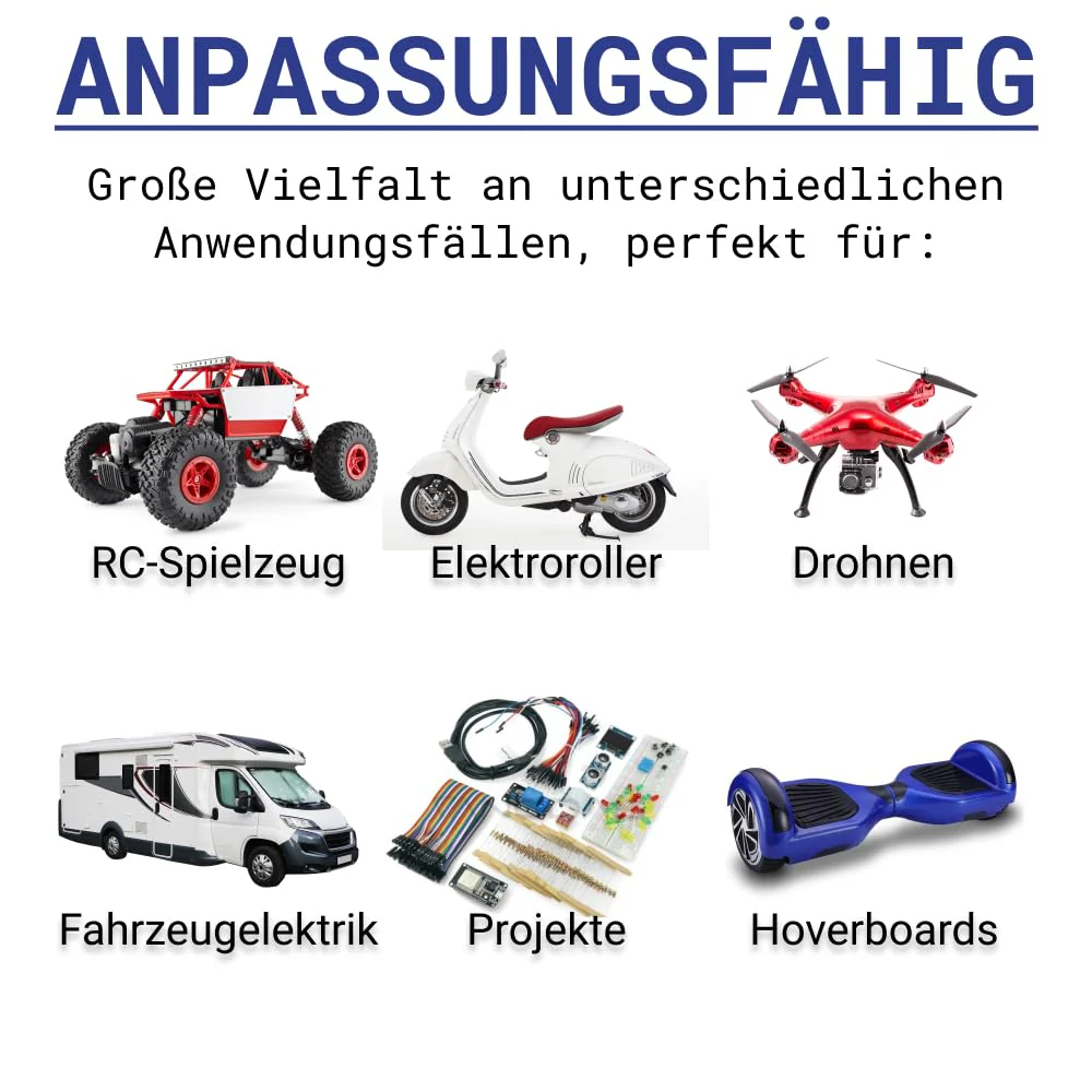 VUNIVERSUM 5X Paare 10 Stück Micro JST PH 2.0 3PIN Rastermaß 2mm Steckverbinder Stecker Male Buchse Female mit je 10cm Kabel Verlängerung Lipo Akku Komputer Elektronik PC DIY Modellbau - Image 2