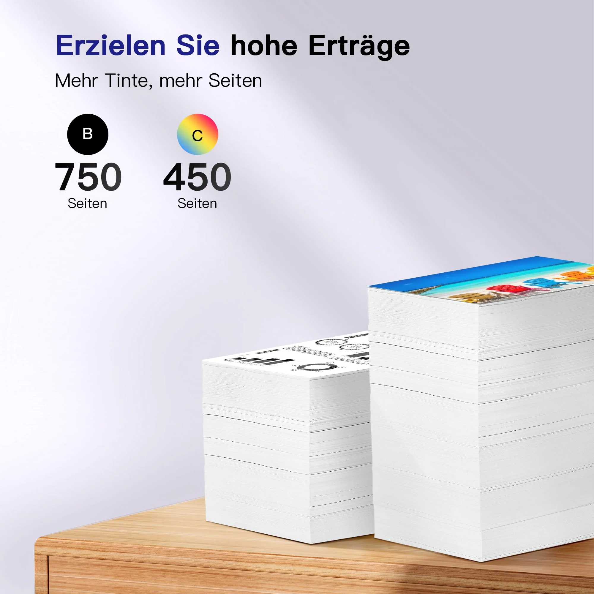 VVQV 304 XL Druckerpatronen Multipack 304XL Ersatz für HP 304 Druckerpatronen schwarz und Farbe für HP Envy 5000 5030 5010 5020 5032 5020 für HP Deskjet 3750 2630 2620 2622 3720 3730 3760 3762 - Image 2