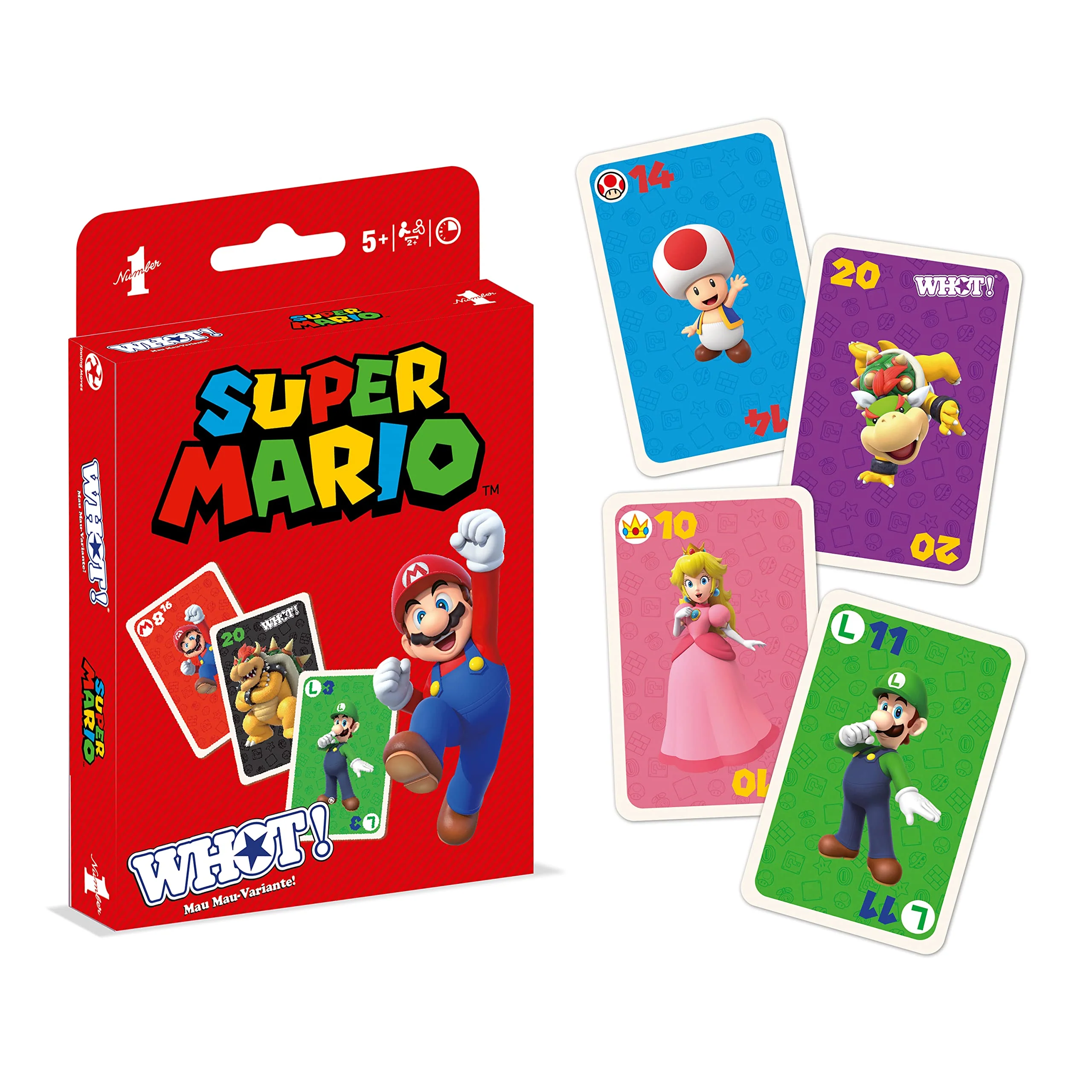 Waddingtons Number 1 WHOT! Mau-Mau-Variante Super Mario Kartenspiel für Kinder - Super Mario für Familie - 1+ Spieler ab 5+ Jahren - Deutsch - Image 3