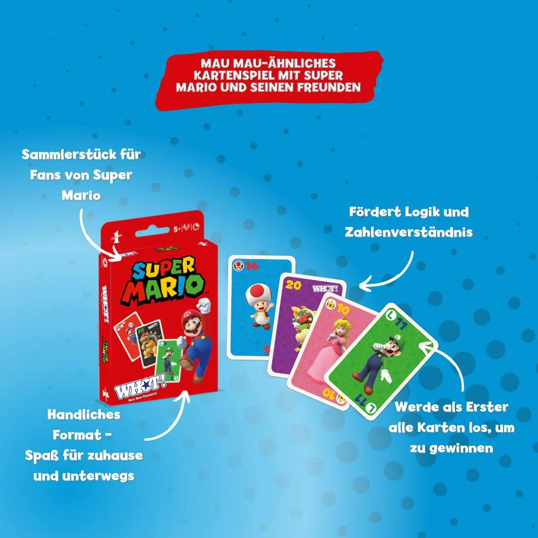 Waddingtons Number 1 WHOT! Mau-Mau-Variante Super Mario Kartenspiel für Kinder - Super Mario für Familie - 1+ Spieler ab 5+ Jahren - Deutsch - Image 4