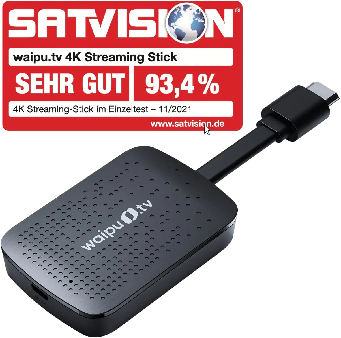 waipu.tv 4K Stick | Inkl. Fernbedienung mit Schnellwahltasten (mit TV-Steuerungstasten) | Fernsehen über WLAN | HDMI | 4K | HDR - Image 6