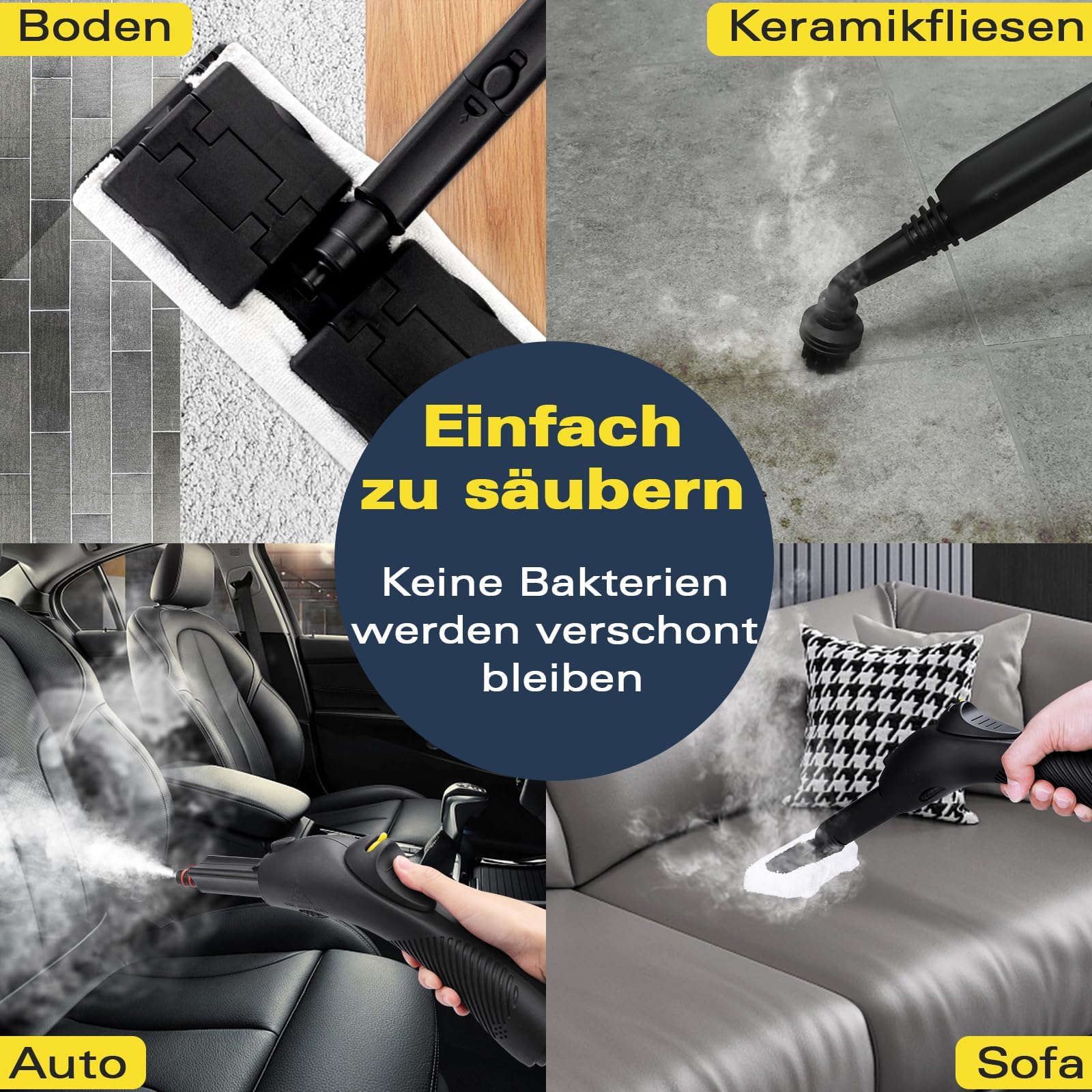 Waitbird Dampfreiniger, manueller Mehrzweck-Dampfreiniger mit Schultergurt zur Reinigung von Polsterböden, Sofas, Fenstern, Fliesen, Haushalten, Autos - Image 4