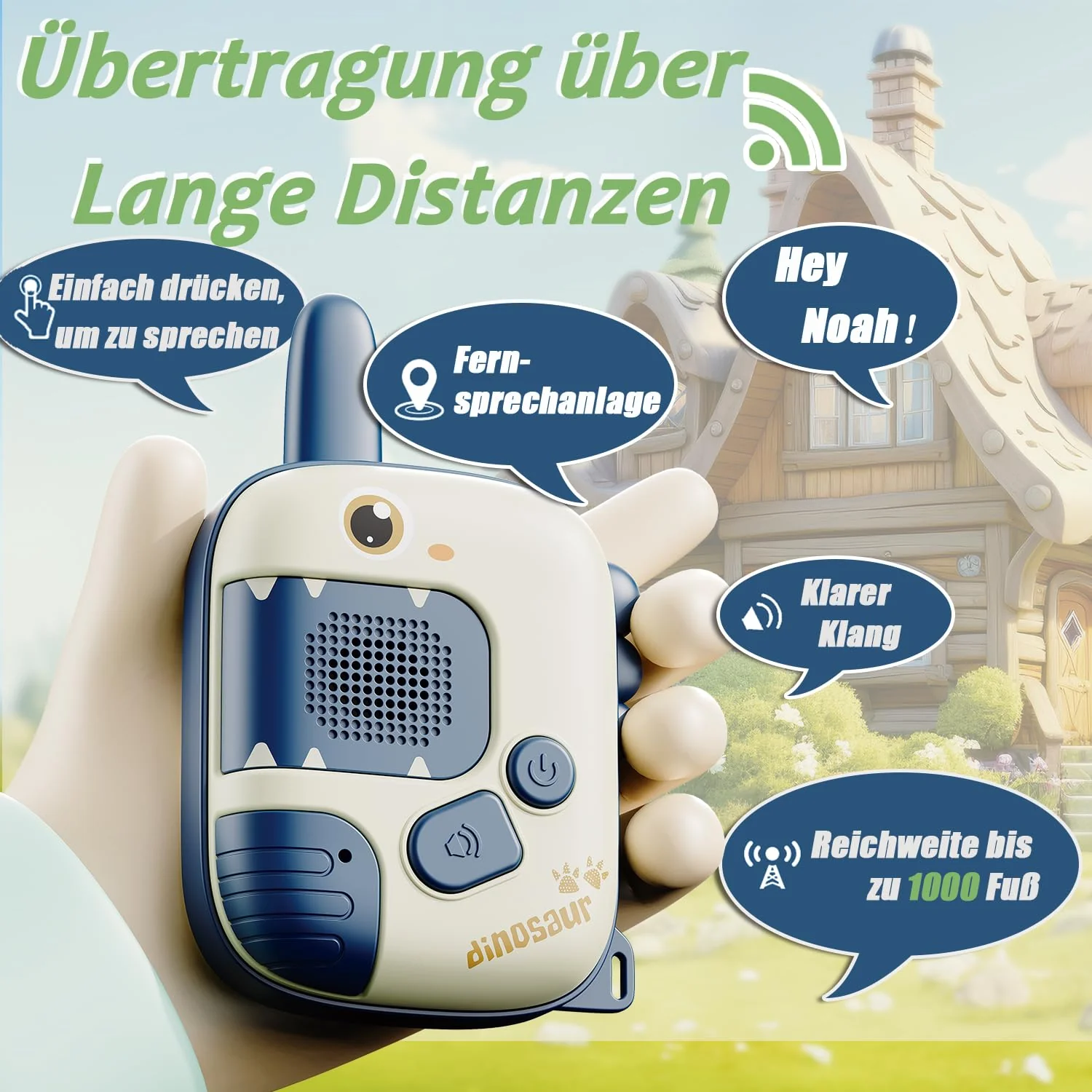 Walkie Talkie Kinder - Spielzeug ab 3 4 5 6 7 8 Jahre Dinosaurier Spielzeug Junge Mädchen Geschenke Junge 3-10 Jahre Outdoor Spiele für Kinder Kinderspielzeug Geschenkideen Halloween Weihnachten - Image 7