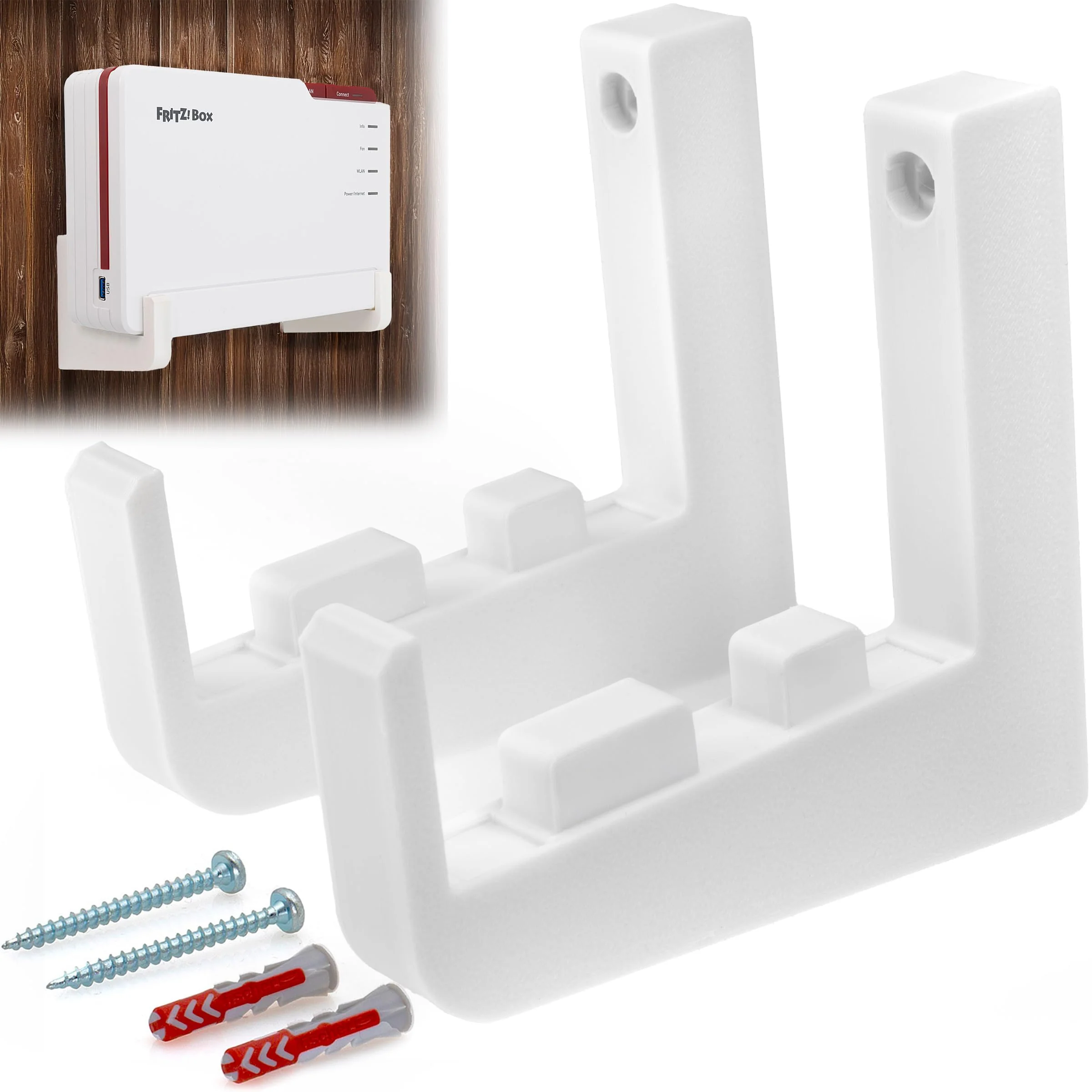 Wandhalterung für AVM Fritz!Box 5690 Pro – Robuste Halterung aus Kunststoff für Fritzbox 5690 Pro Fiber Router, weiße Slim AVM 5690 Pro Halterung – Made in Germany - Image 7