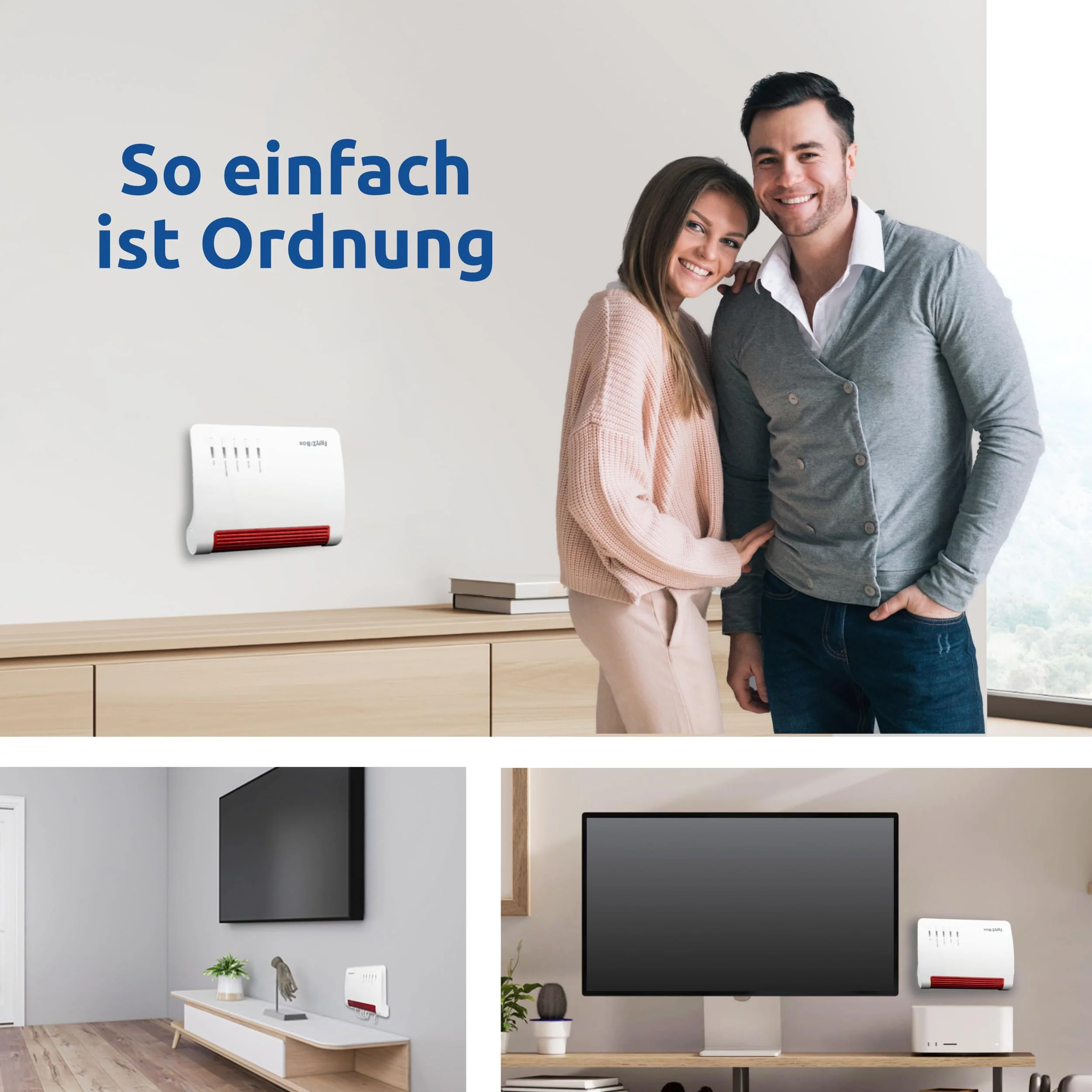 Wandhalterung für AVM FritzBox Router 7690 7590 AX 6660 Cable 7530 5530 8850 6850 6660 6890 7490 - Image 3